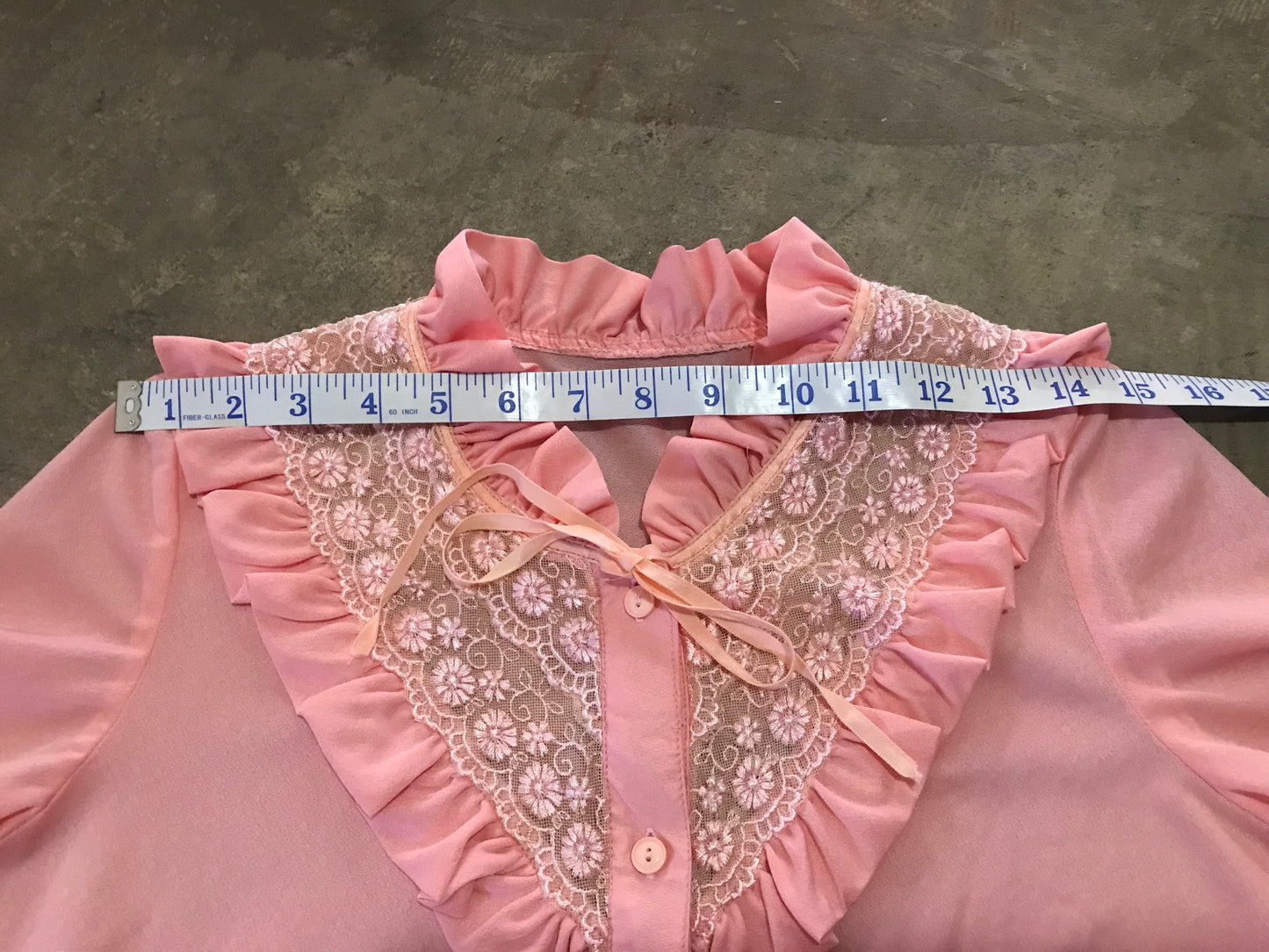 Pink Cottagecore 1970's Button Down Blouse