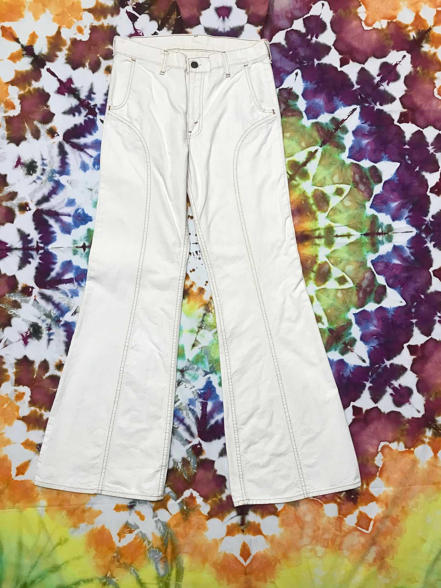 70's Levi Saddleback Cream Bellbottoms
