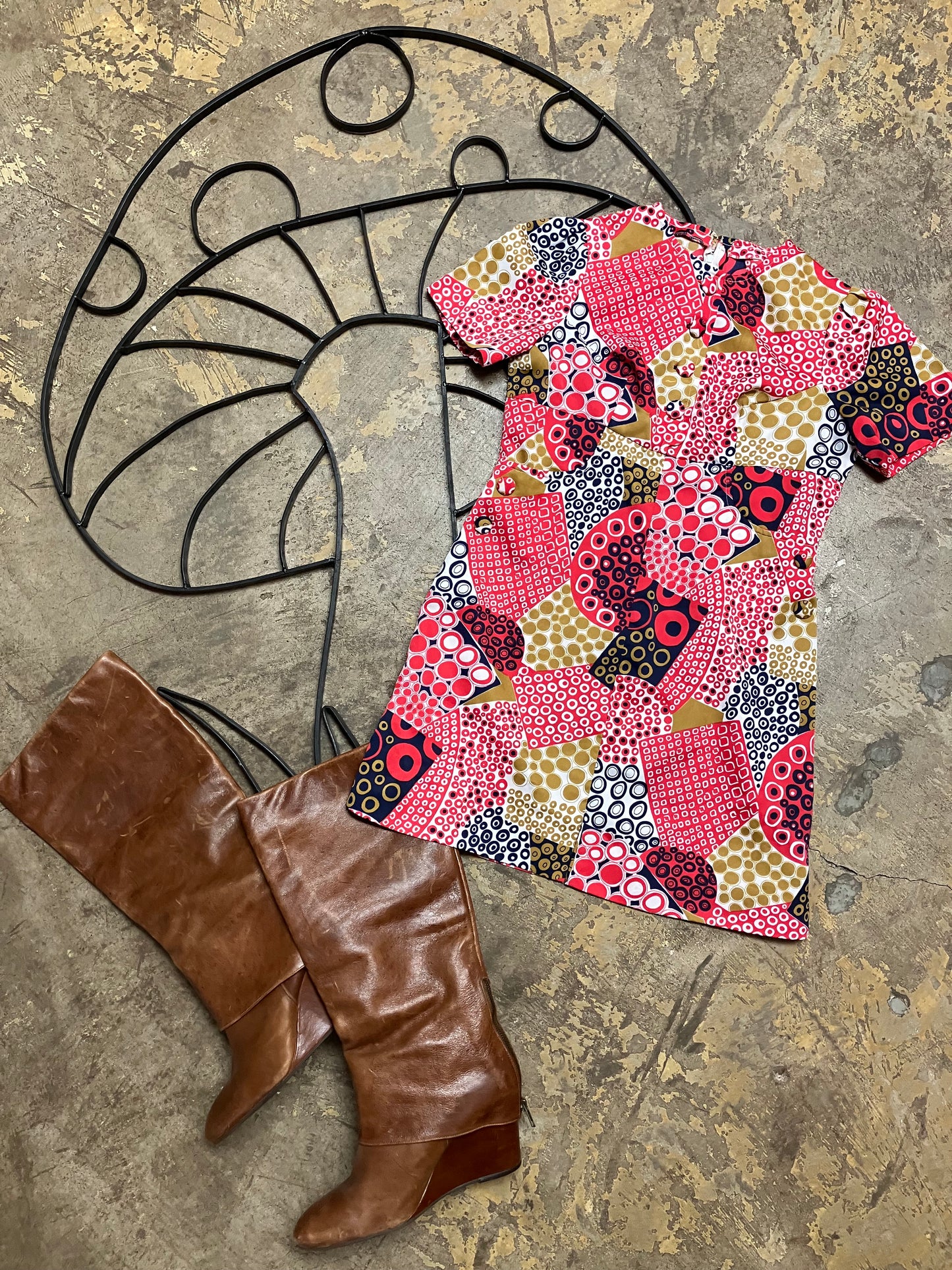 Psychedelic 60's Tunic/Mini Dress