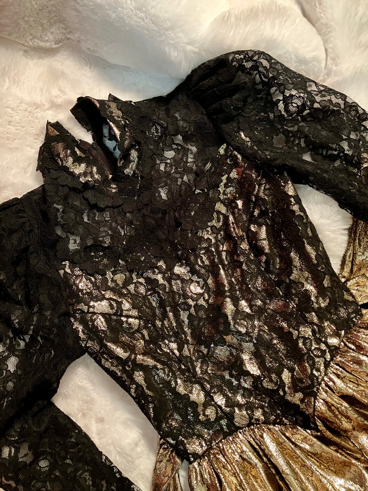 Gothic Grace in Black Lace Maxi Dress