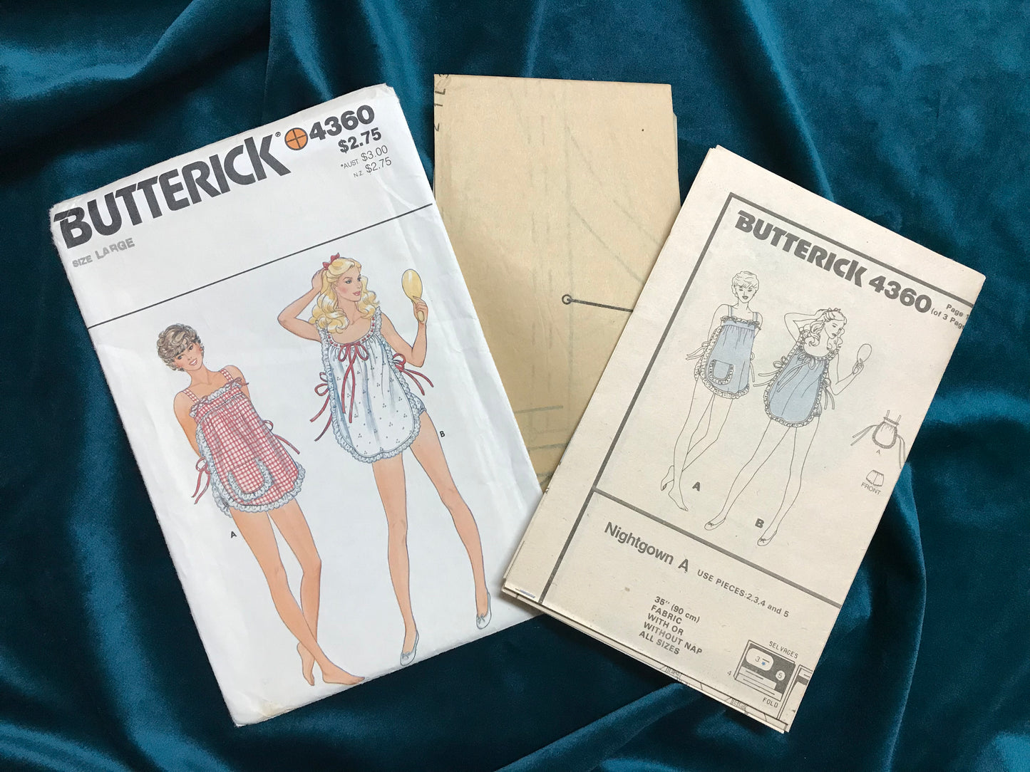 Butterick 4360 Misses’ 80’s Nightgown and Panties