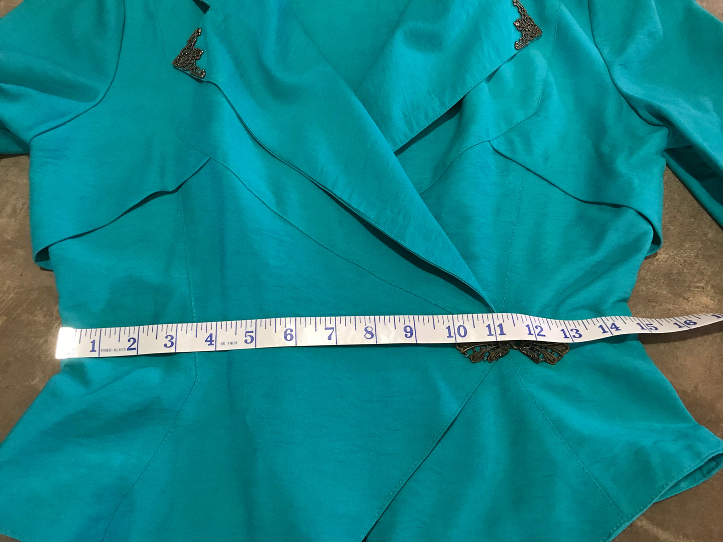 Totally Teal 80's Arpeja Skirt and Blazer Set
