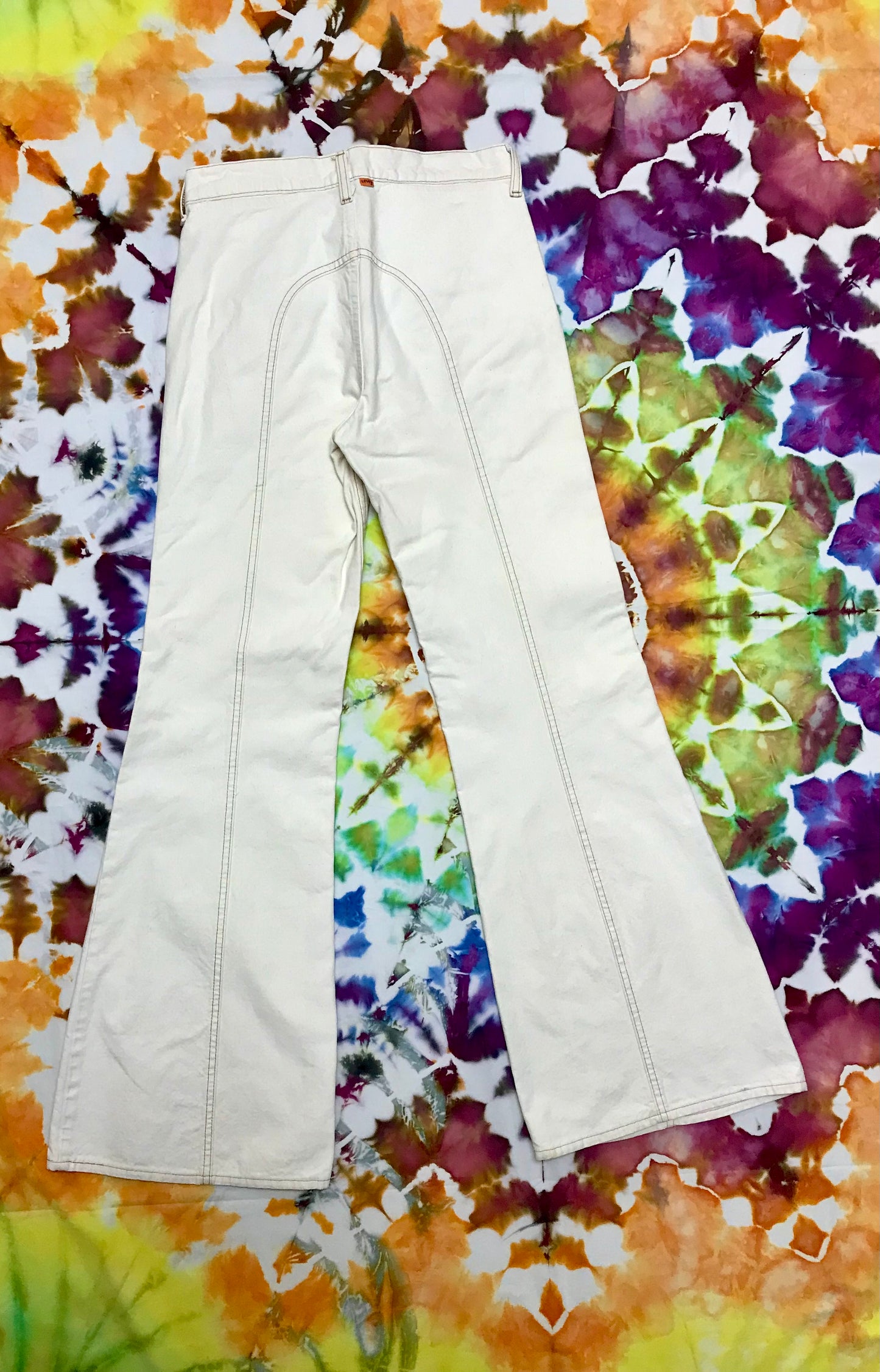 70's Levi Saddleback Cream Bellbottoms