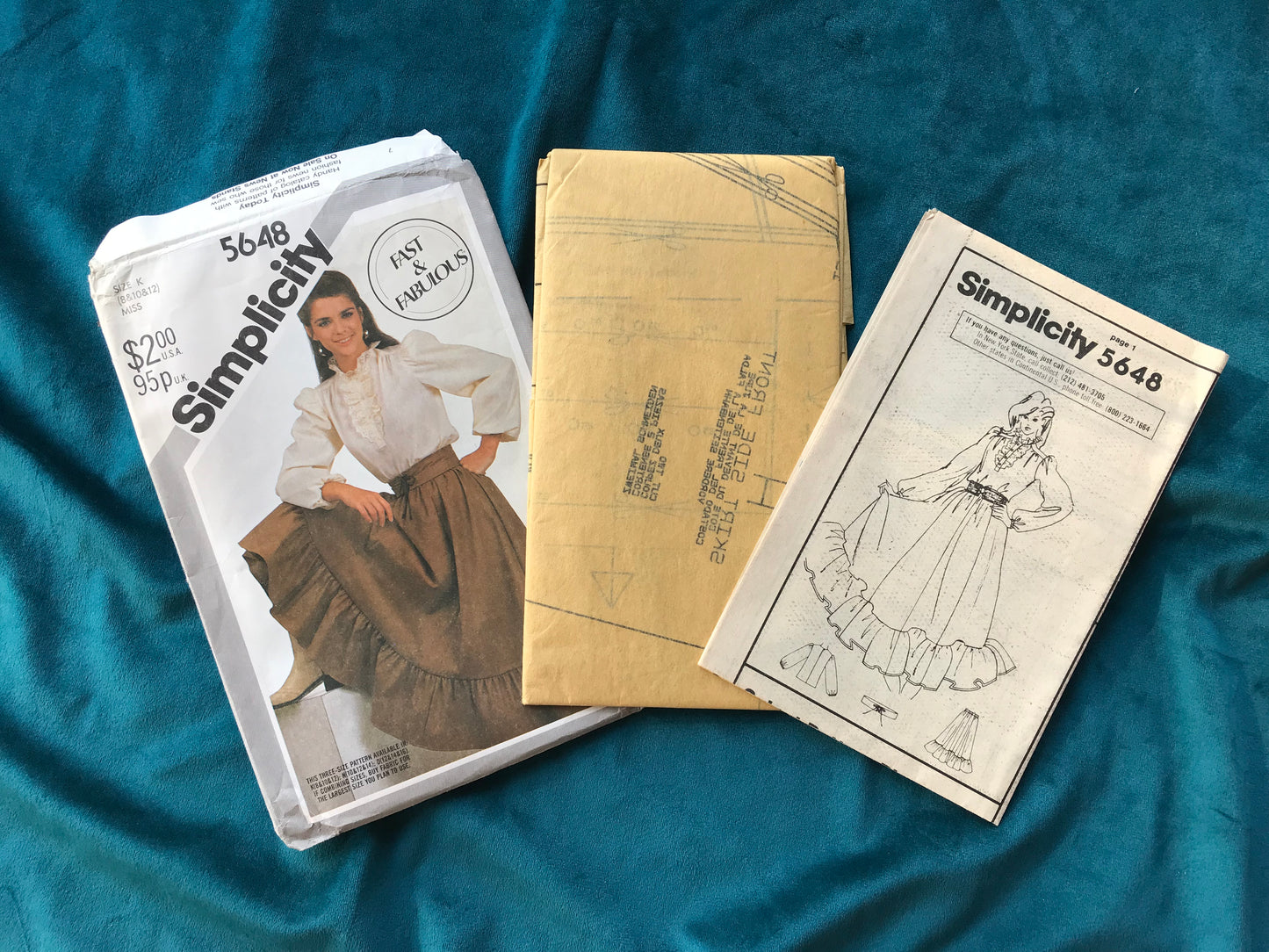 Simplicity 5648 Prairie Blouse and Skirt