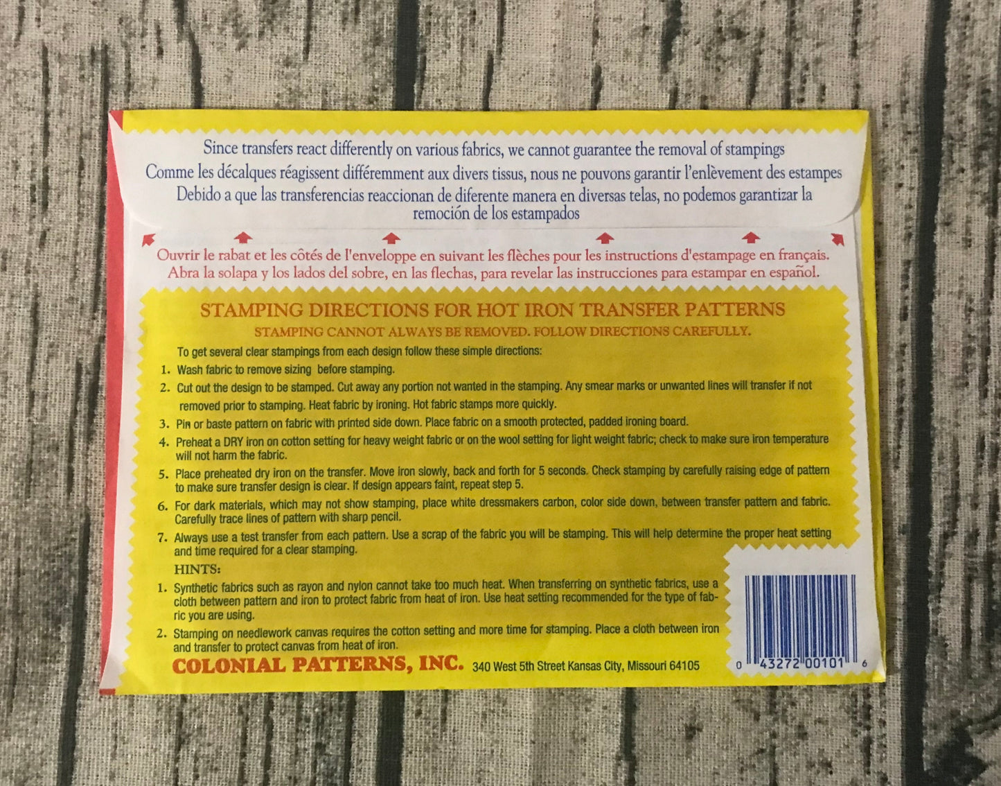 Aunt Martha’s 3216 Gay Colonial Miss Hot Iron Transfers