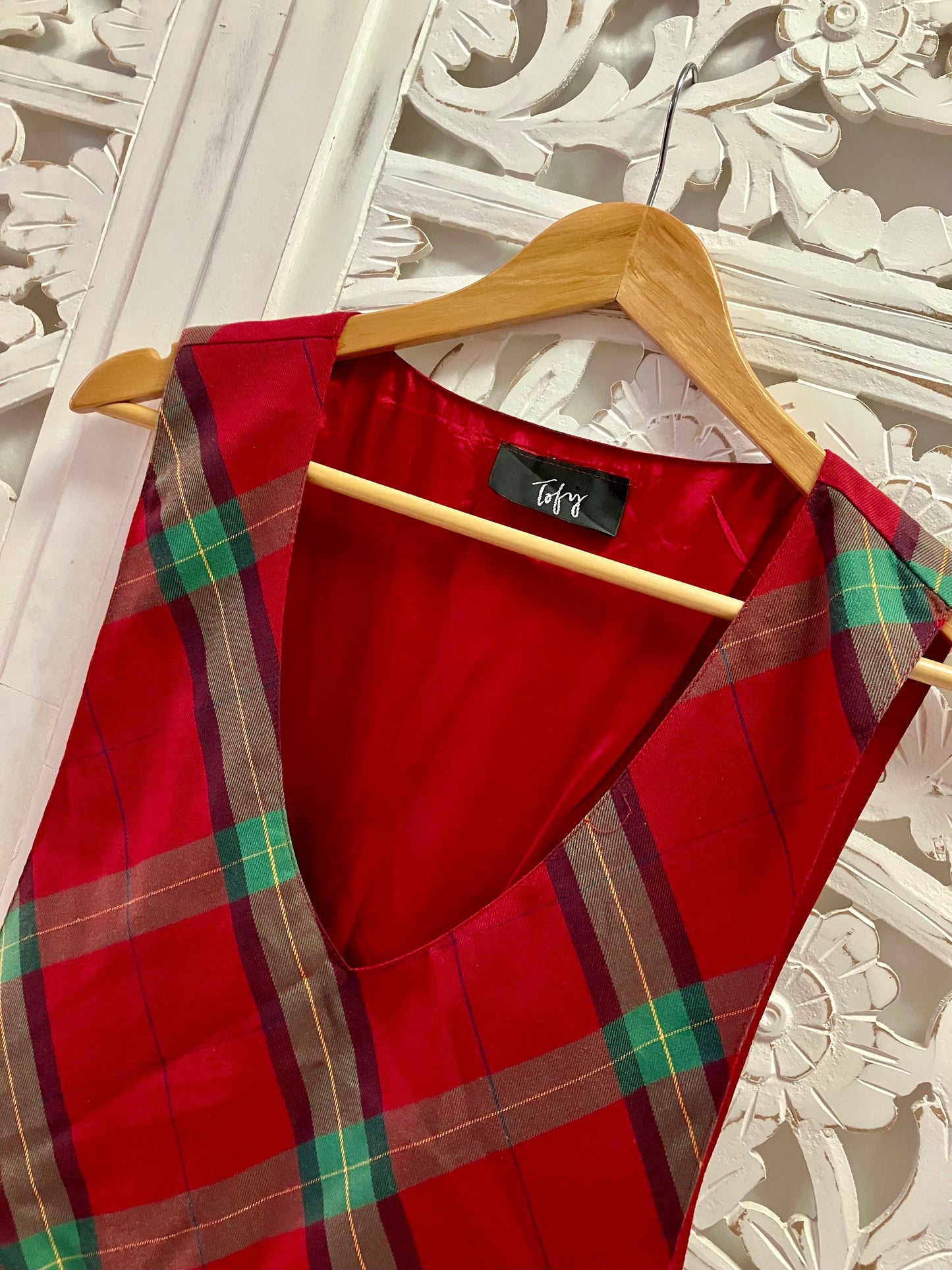 Tofy Red Plaid Jumper