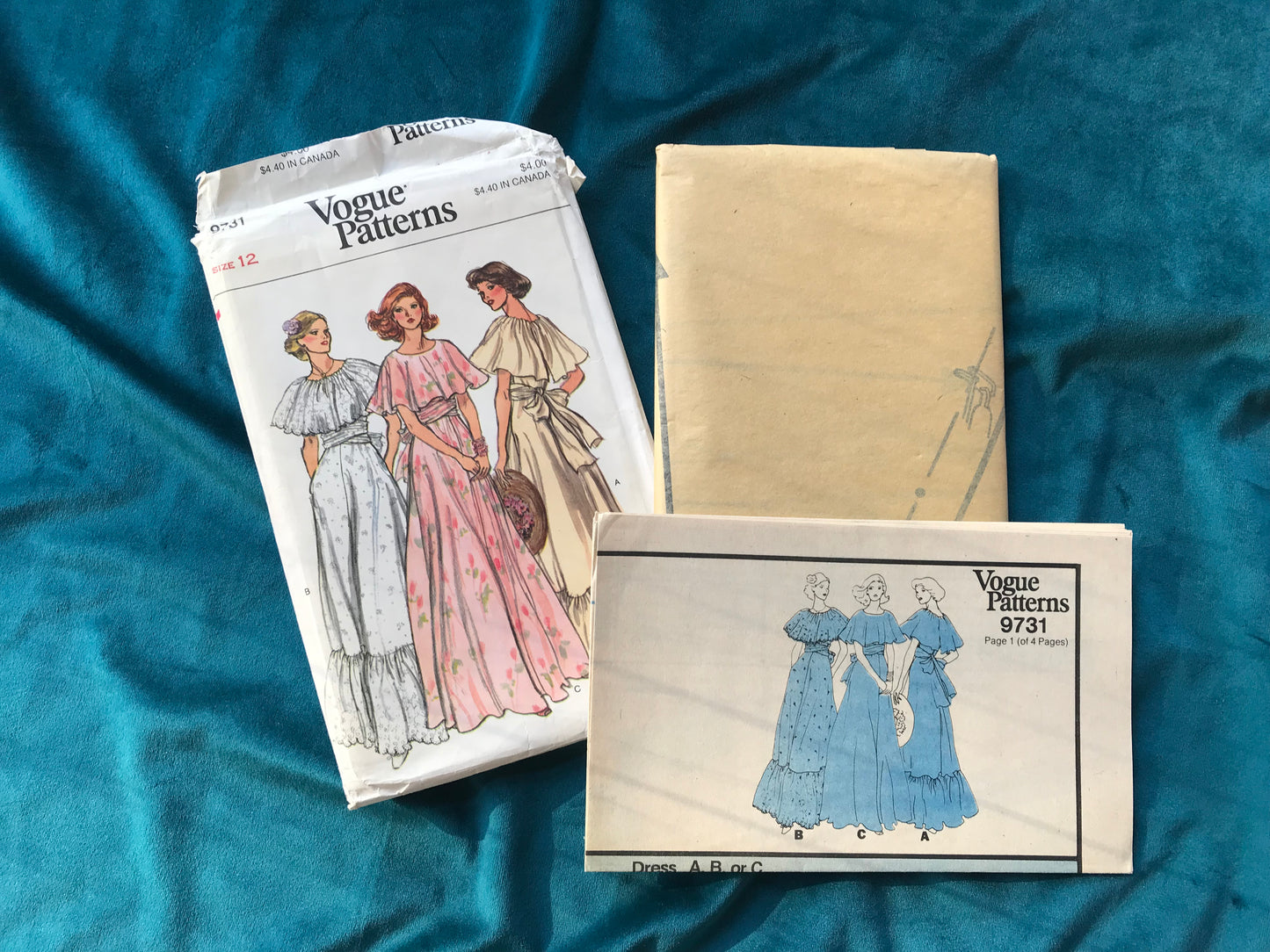 Vogue 9731 70’s Evening Dress