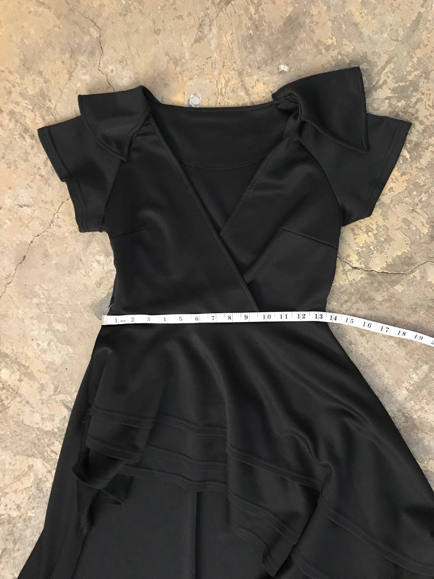 Asymmetrical Black High-Low Top