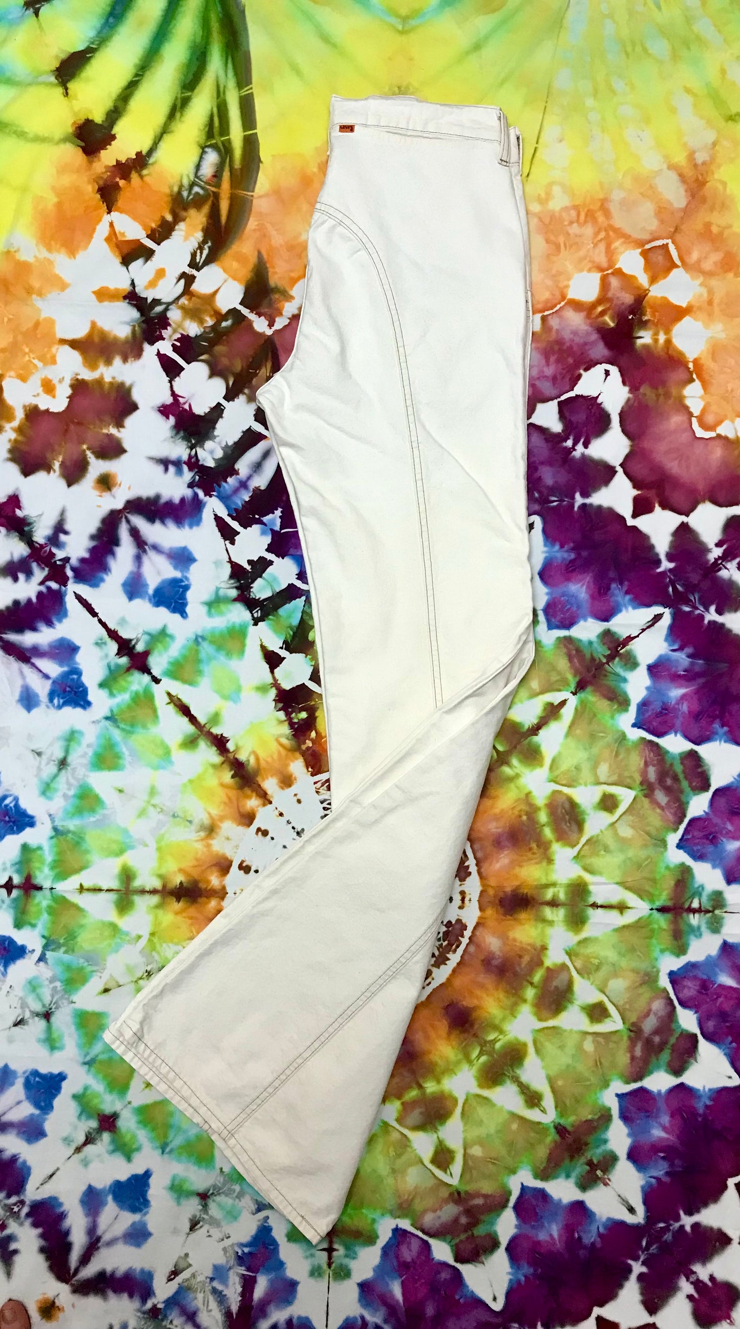 70's Levi Saddleback Cream Bellbottoms