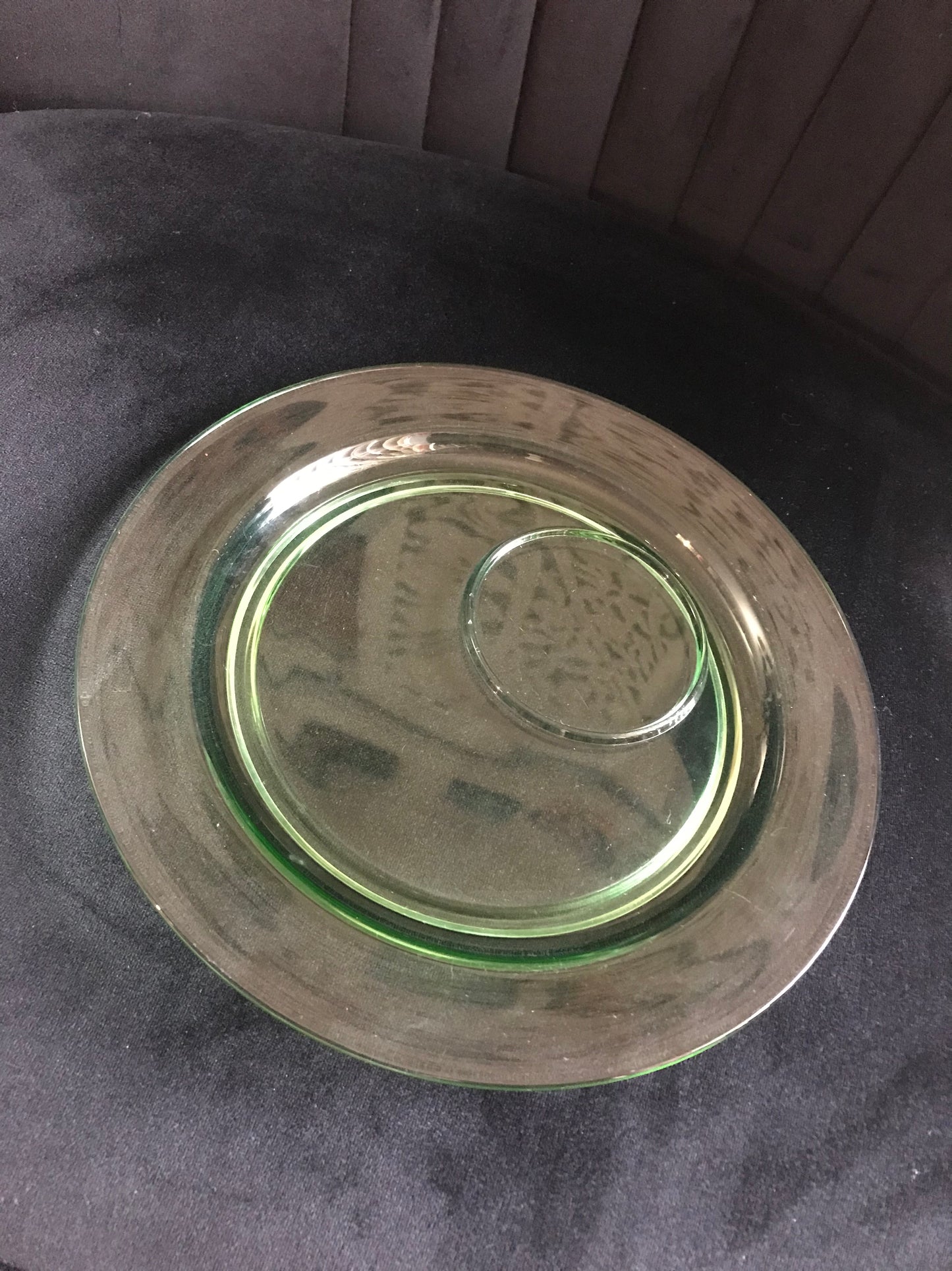 Glowing Glass Plate & Goblet set