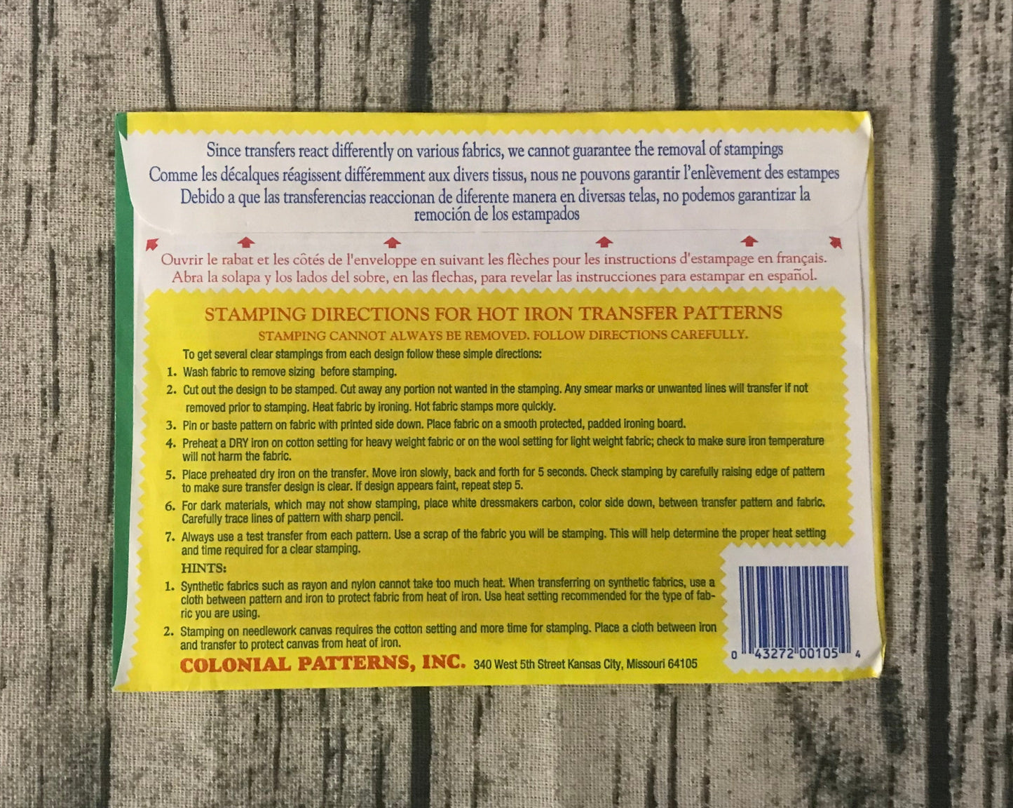 Aunt Martha’s 3937 Handsome Peacock Hot Iron Transfers