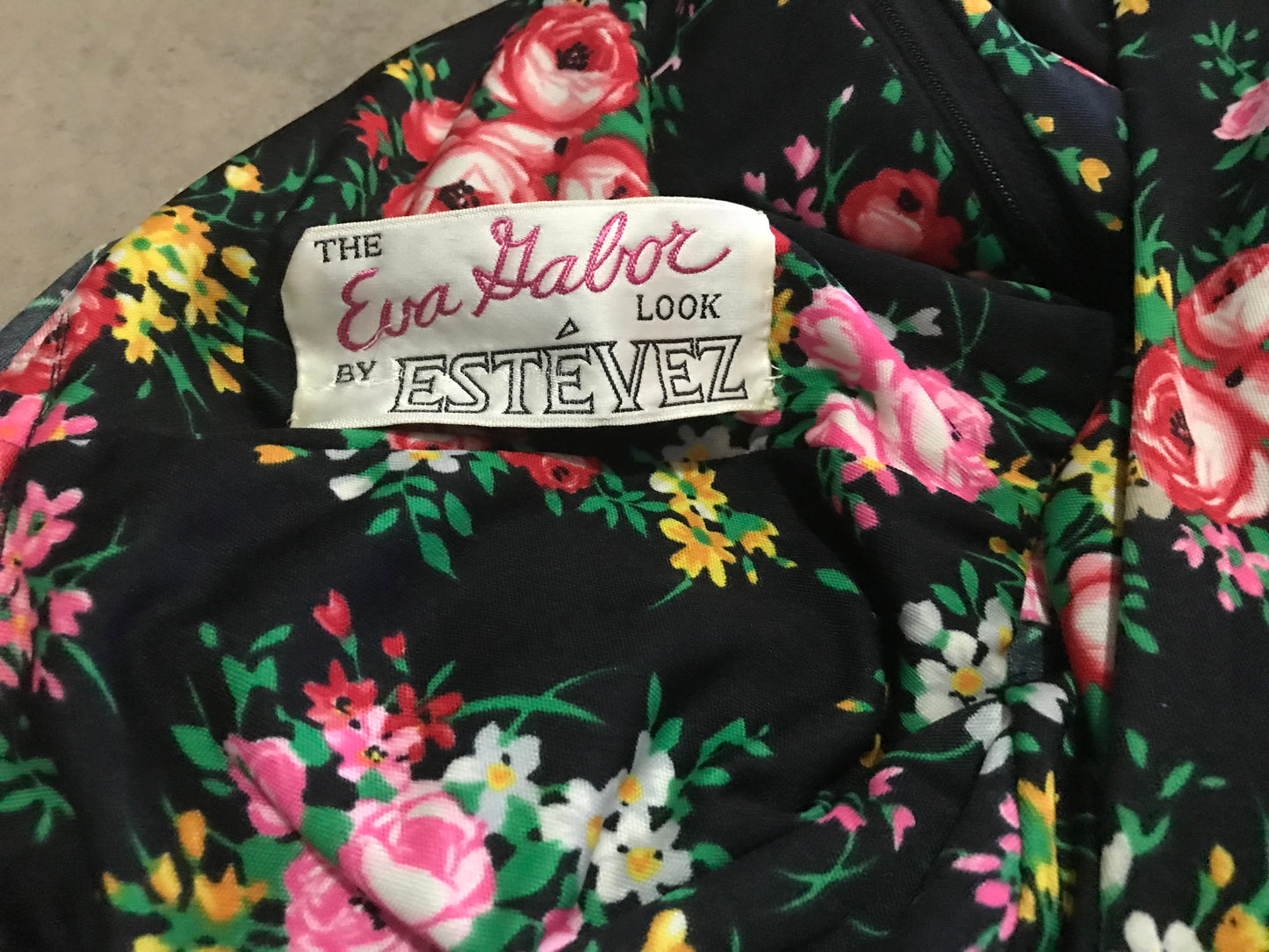 The "Eva Gabor Look" by Estevez Dark Floral Dress
