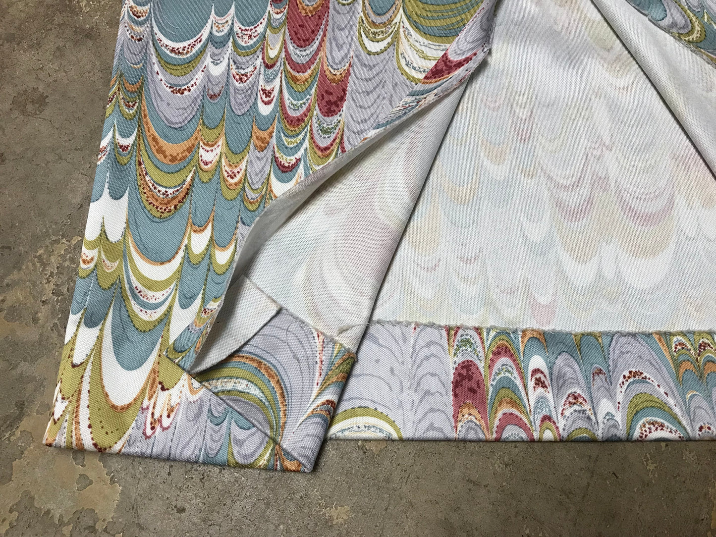 Marbled Blue Maxi Dress by Leslie Fay