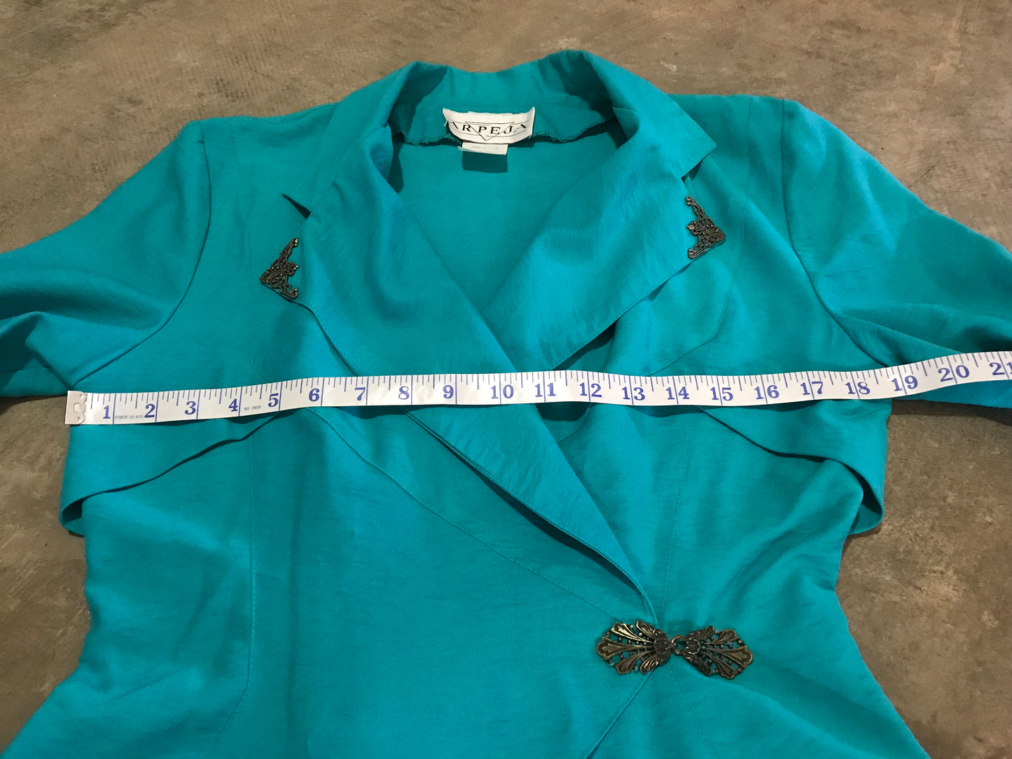 Totally Teal 80's Arpeja Skirt and Blazer Set