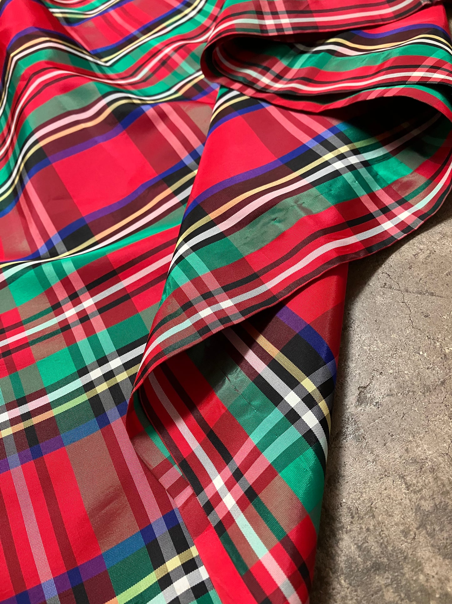 Black Velvet and Tartan Plaid Taffeta Teena Paige Holiday Maxi Dress