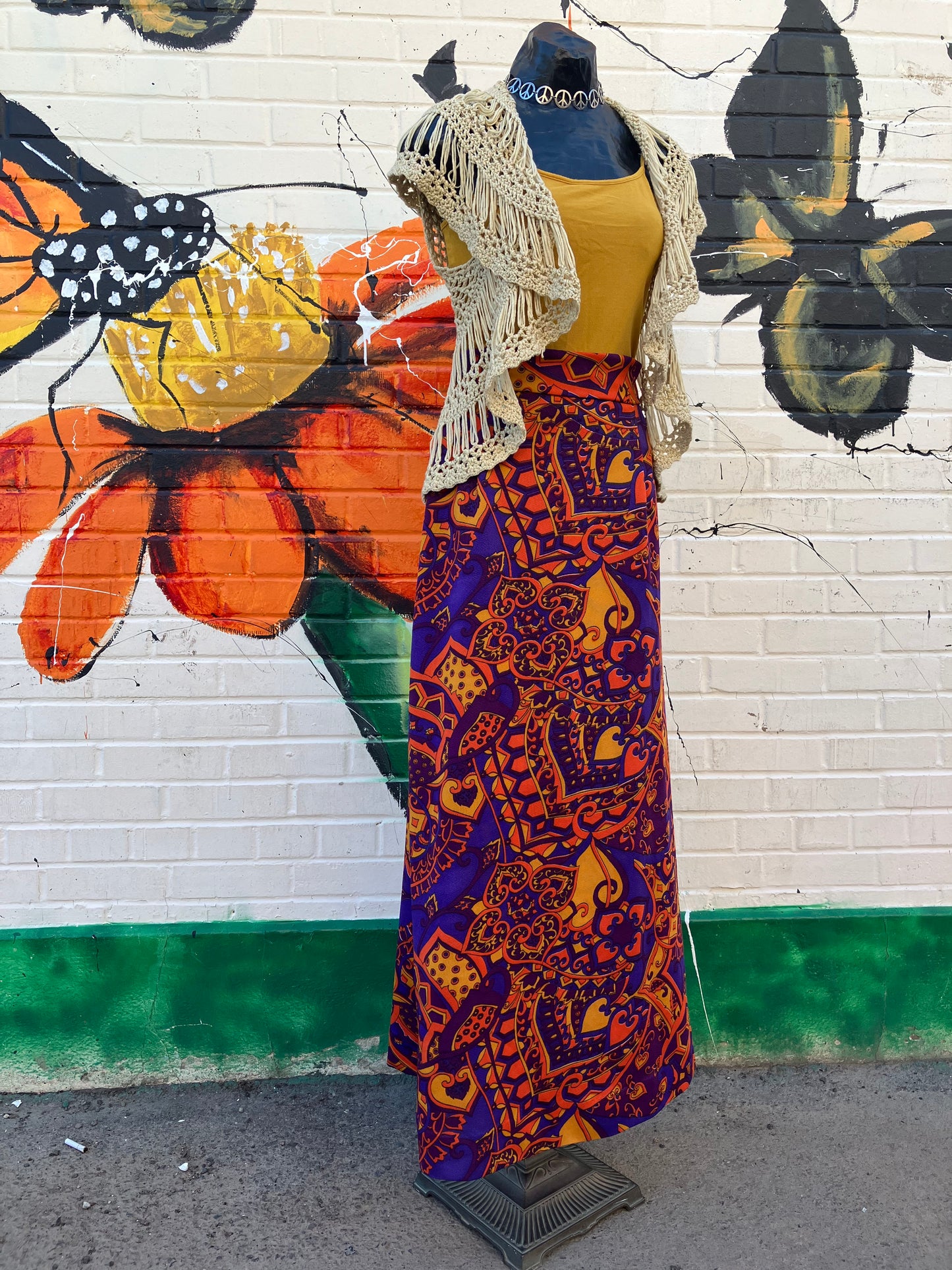 70's Bold Bohemian Maxi Skirt