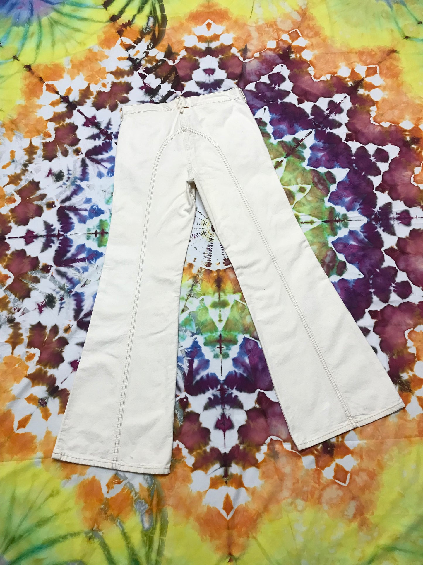 70's Levi Saddleback Cream Bellbottoms