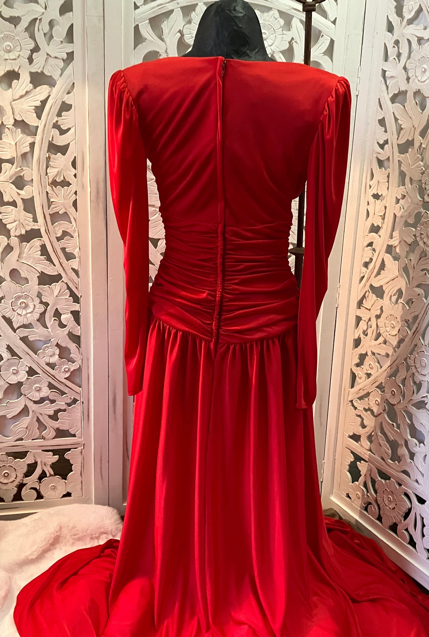 Ravishing in Ruby Red 70's Maxi Dress