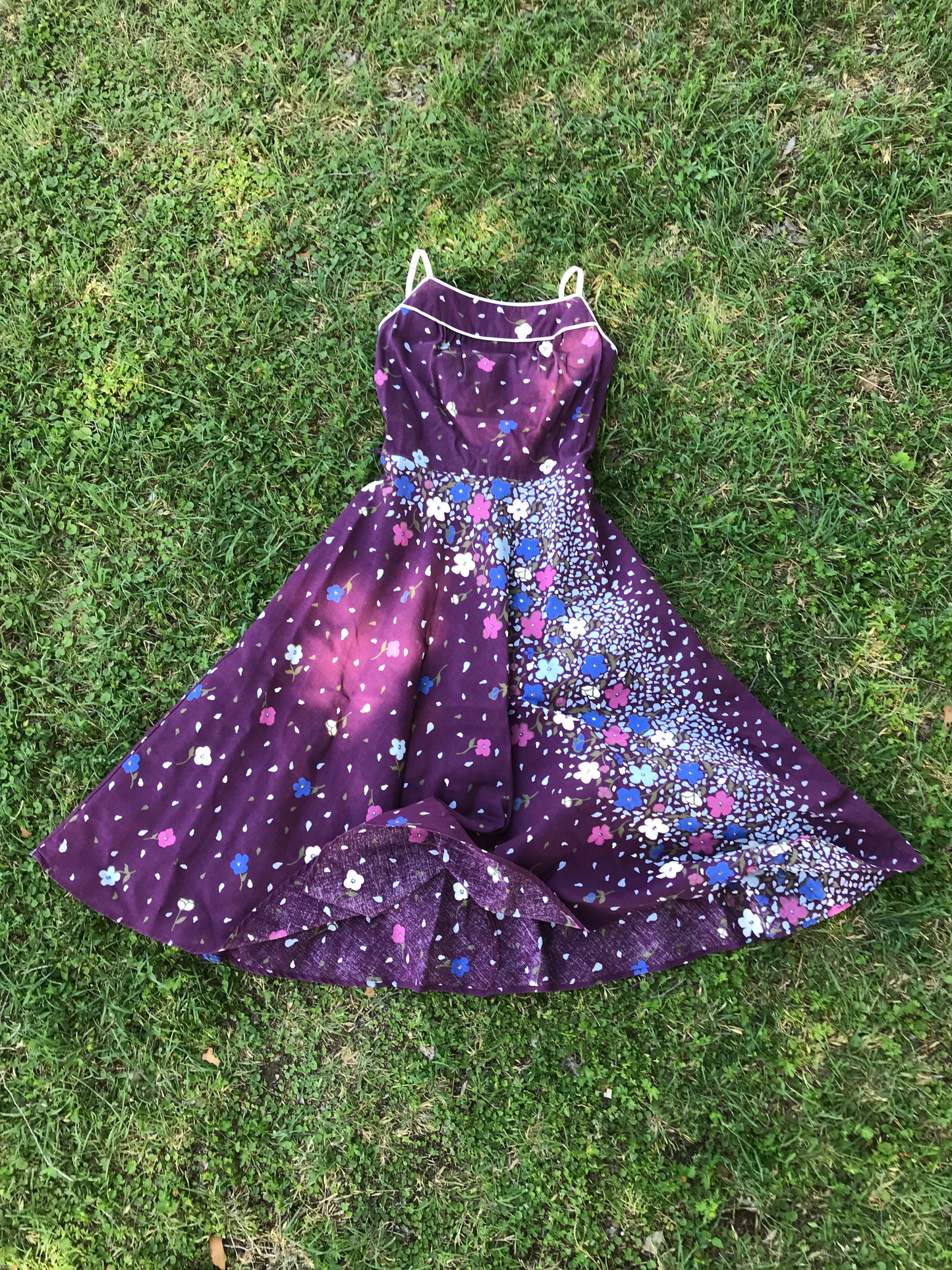 1980's Plum Perfection Halter Dress