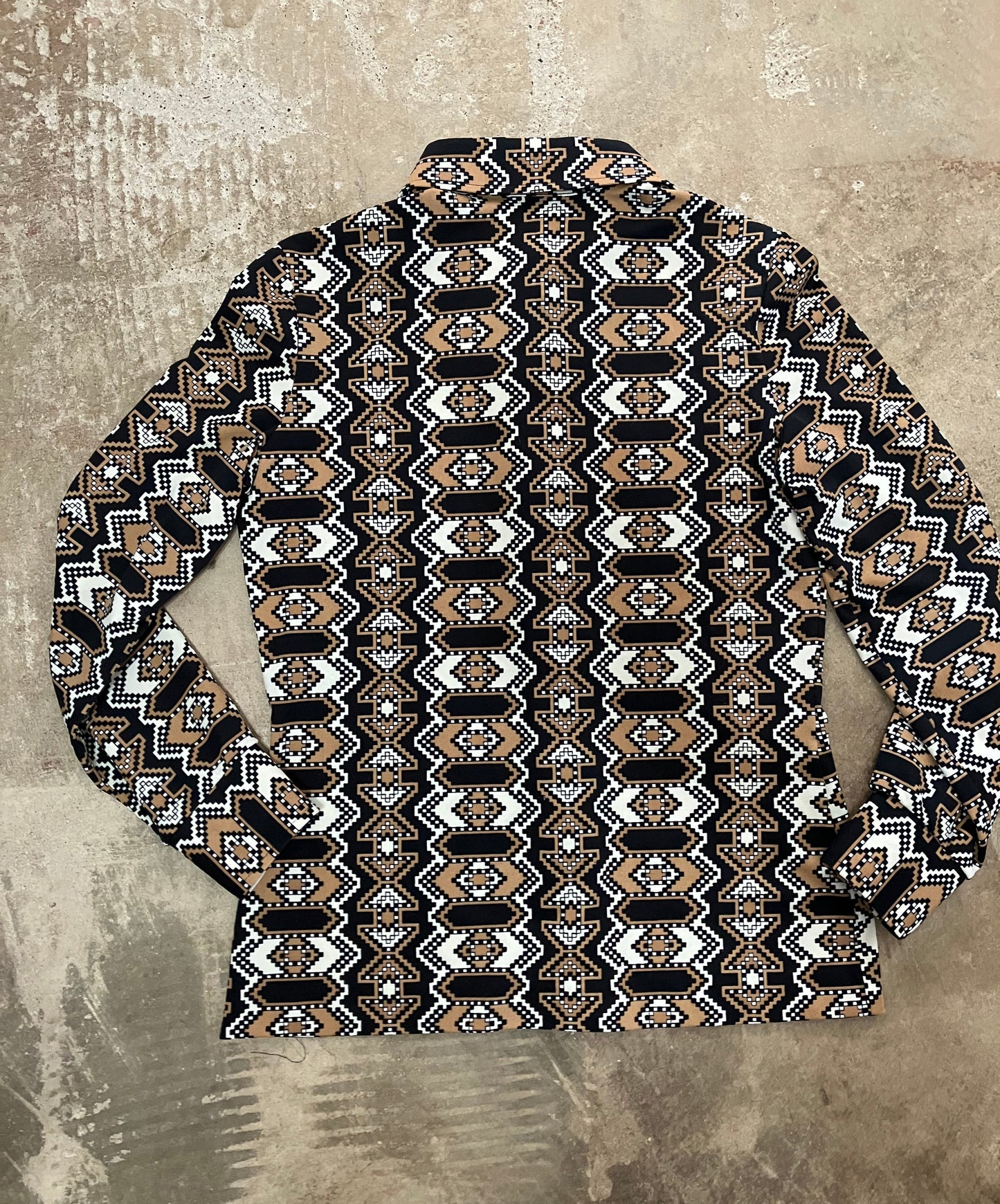 70's ACT III Geometric Button Down Blouse