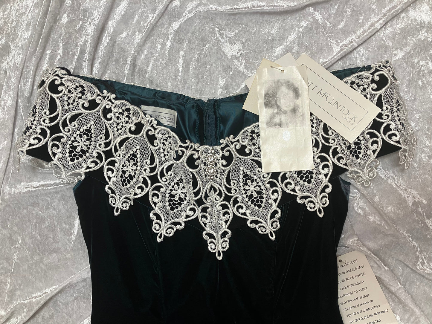 Evergreen Velveteen Scott McClintock Cocktail Dress