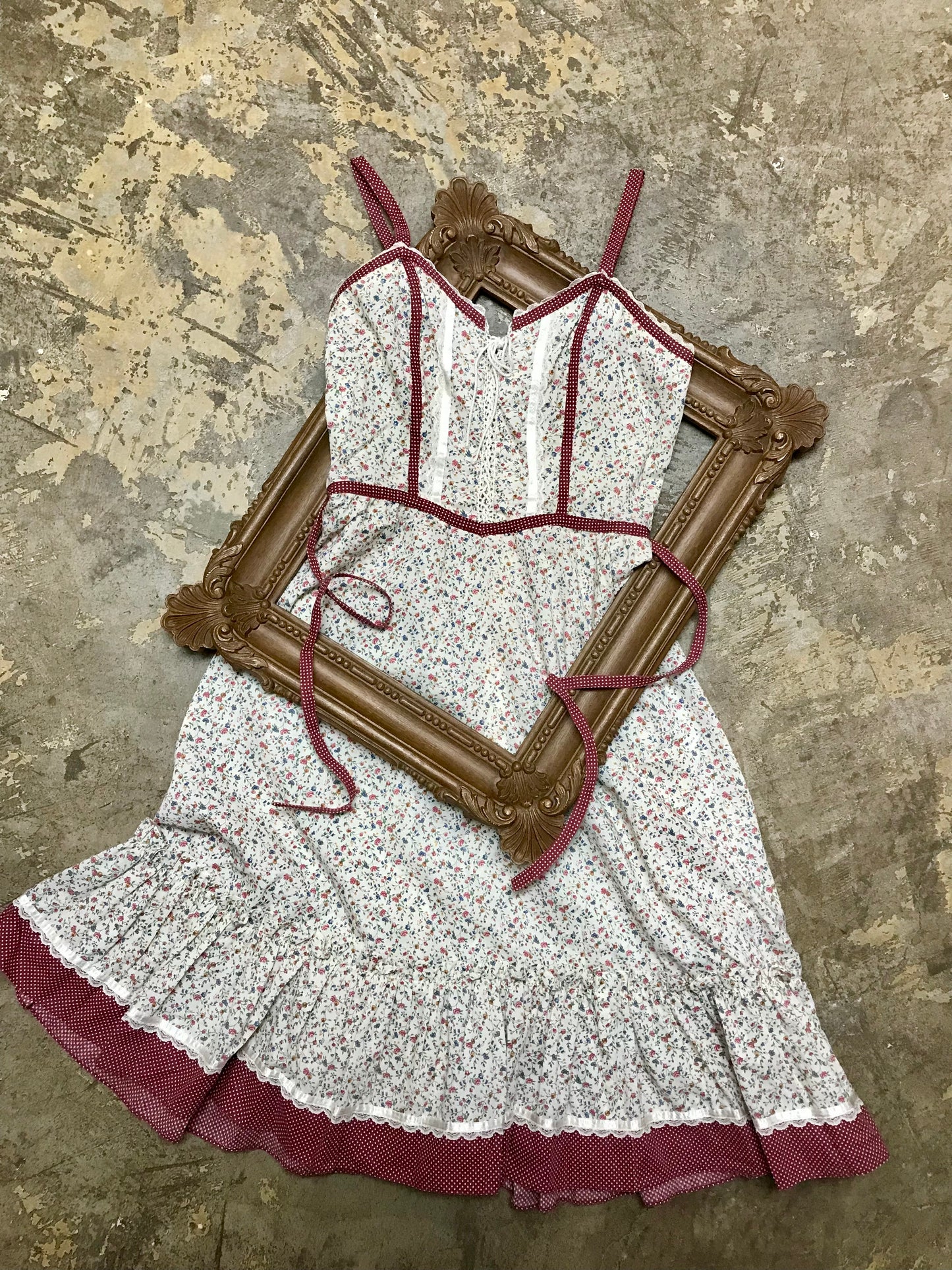 Gunne Sax Calico Corset Sundress