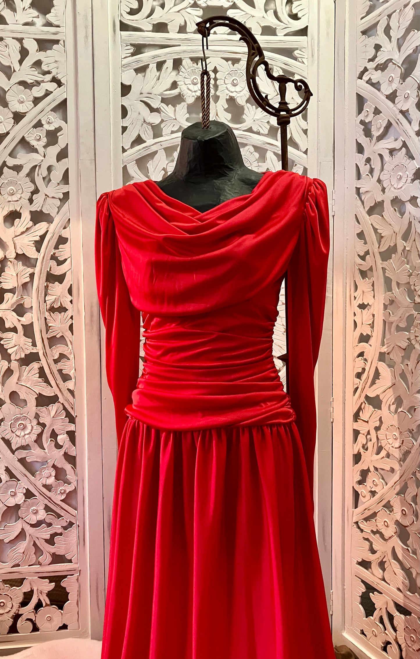 Ravishing in Ruby Red 70's Maxi Dress