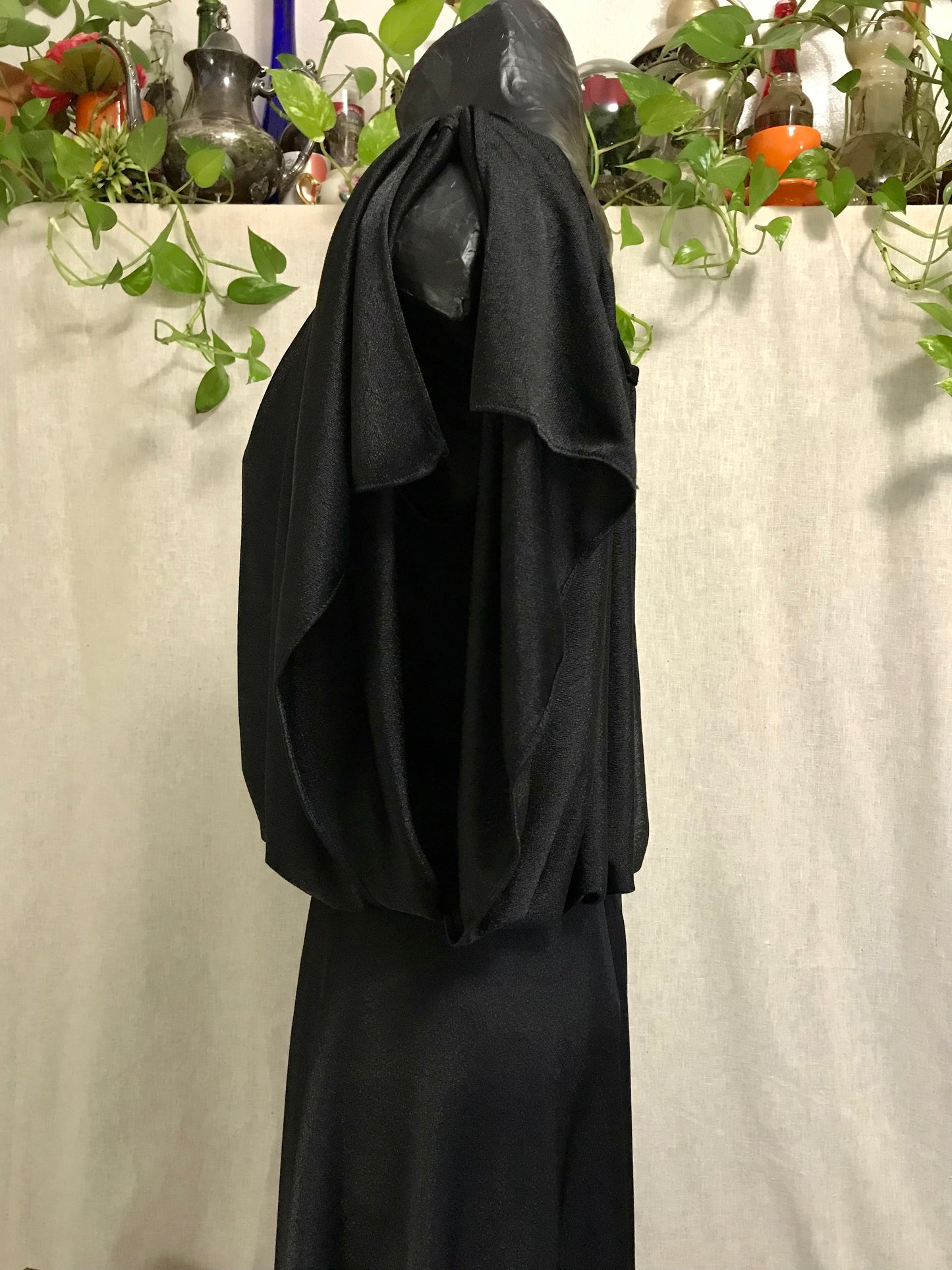 Classic in Black 70's Midi Dress