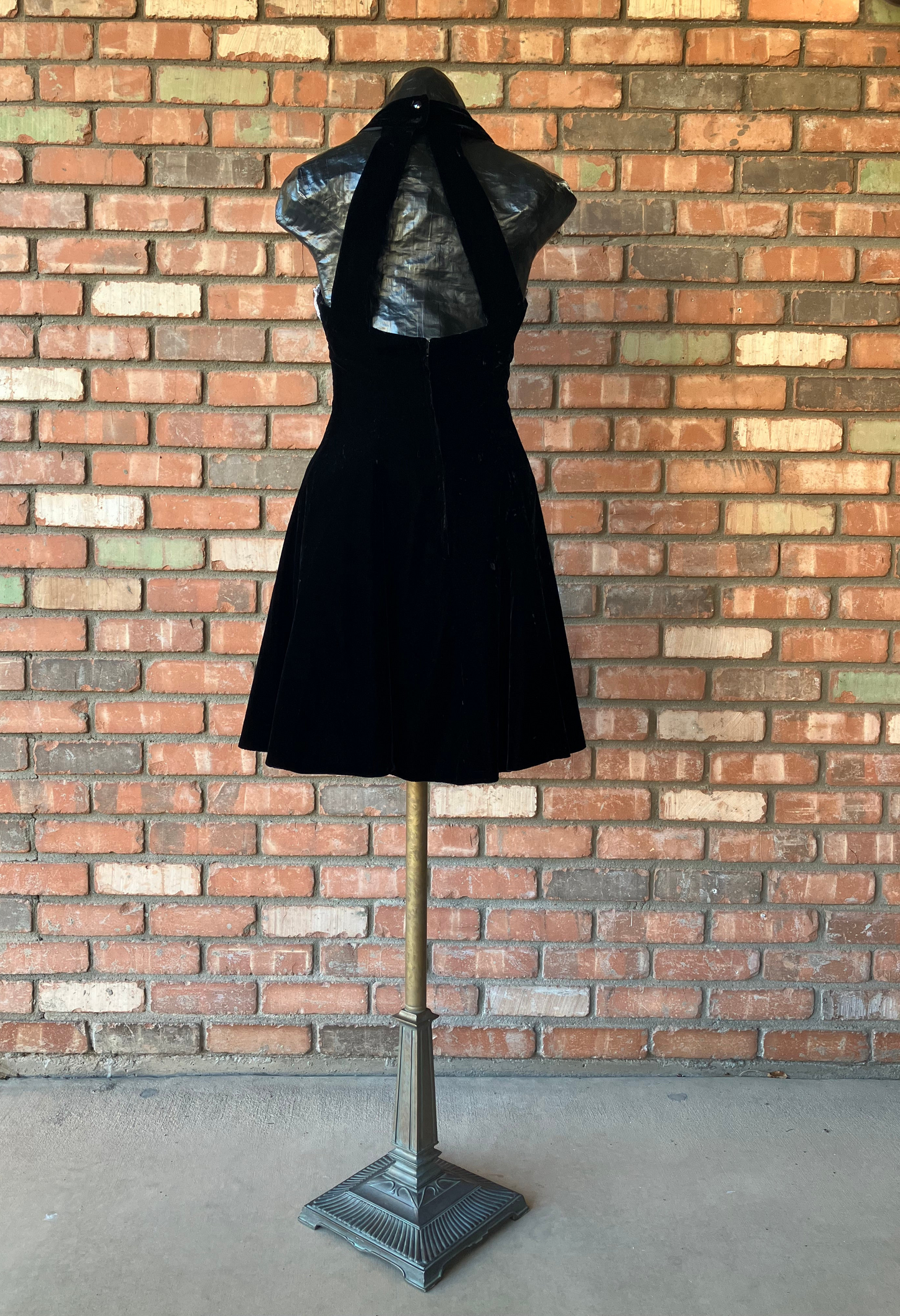 Velvet Halter Cocktail Dress by Jessica McClintock