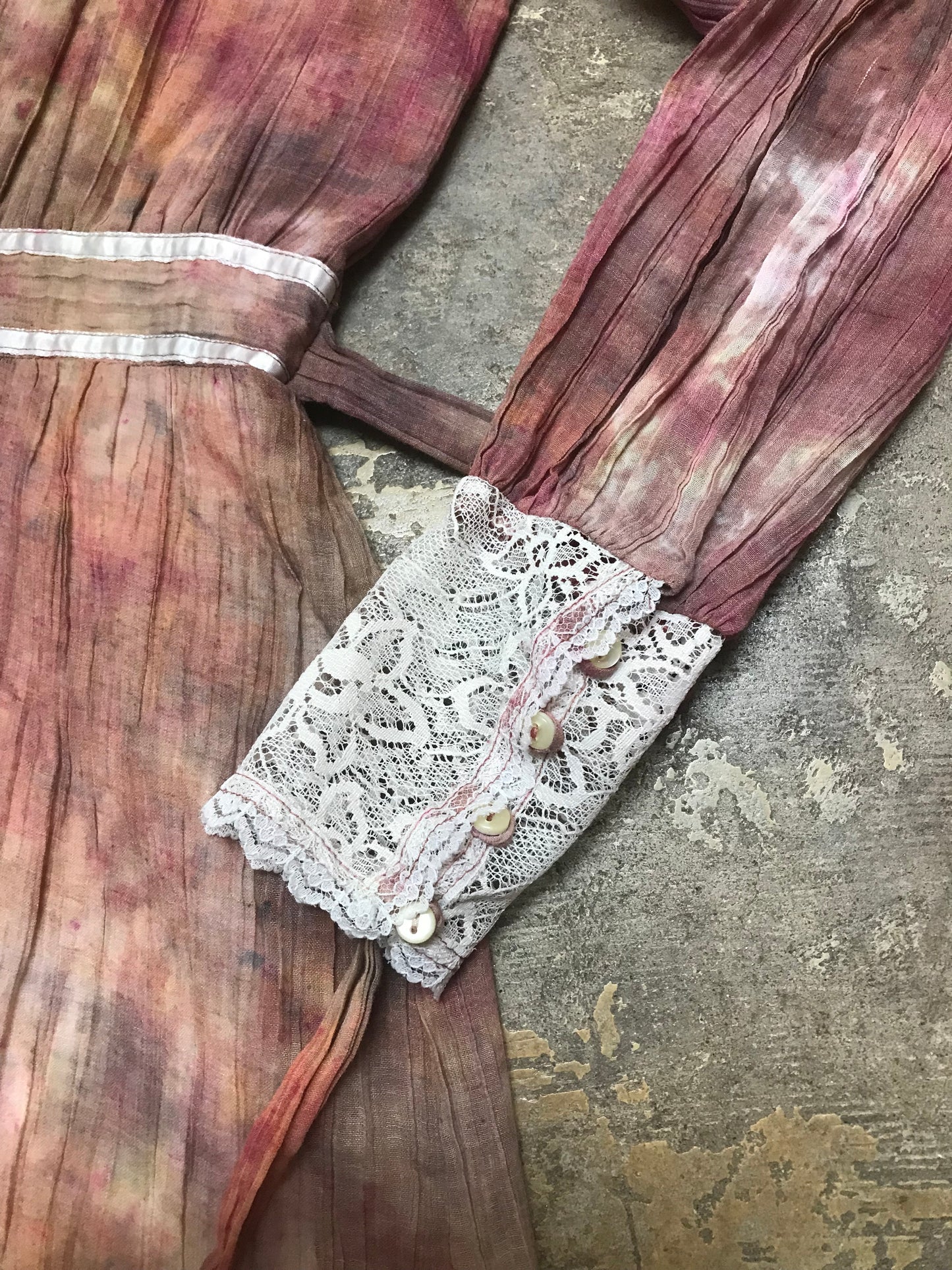 Tie Dye Gauze & Lace Gunne Sax
