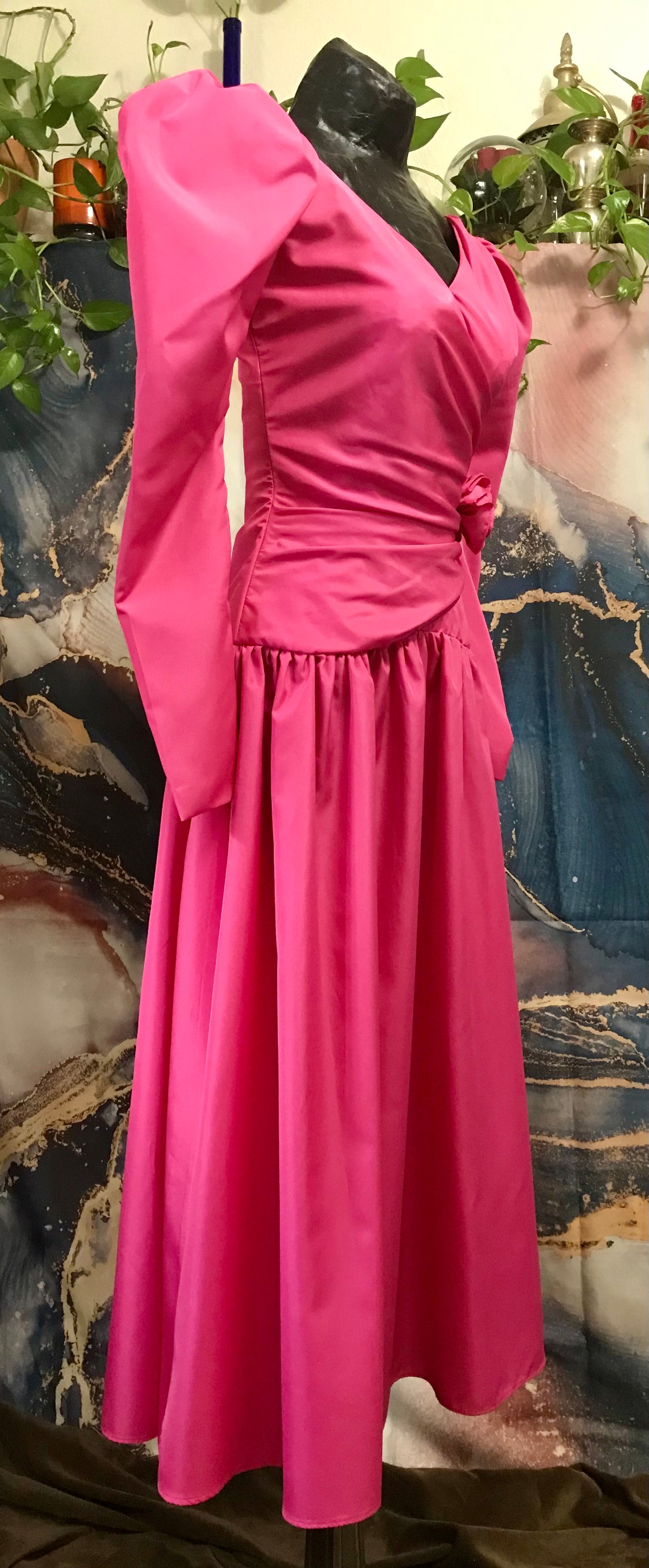 Hot Pink Perfection 80's Prom Dress By House of Bianchi