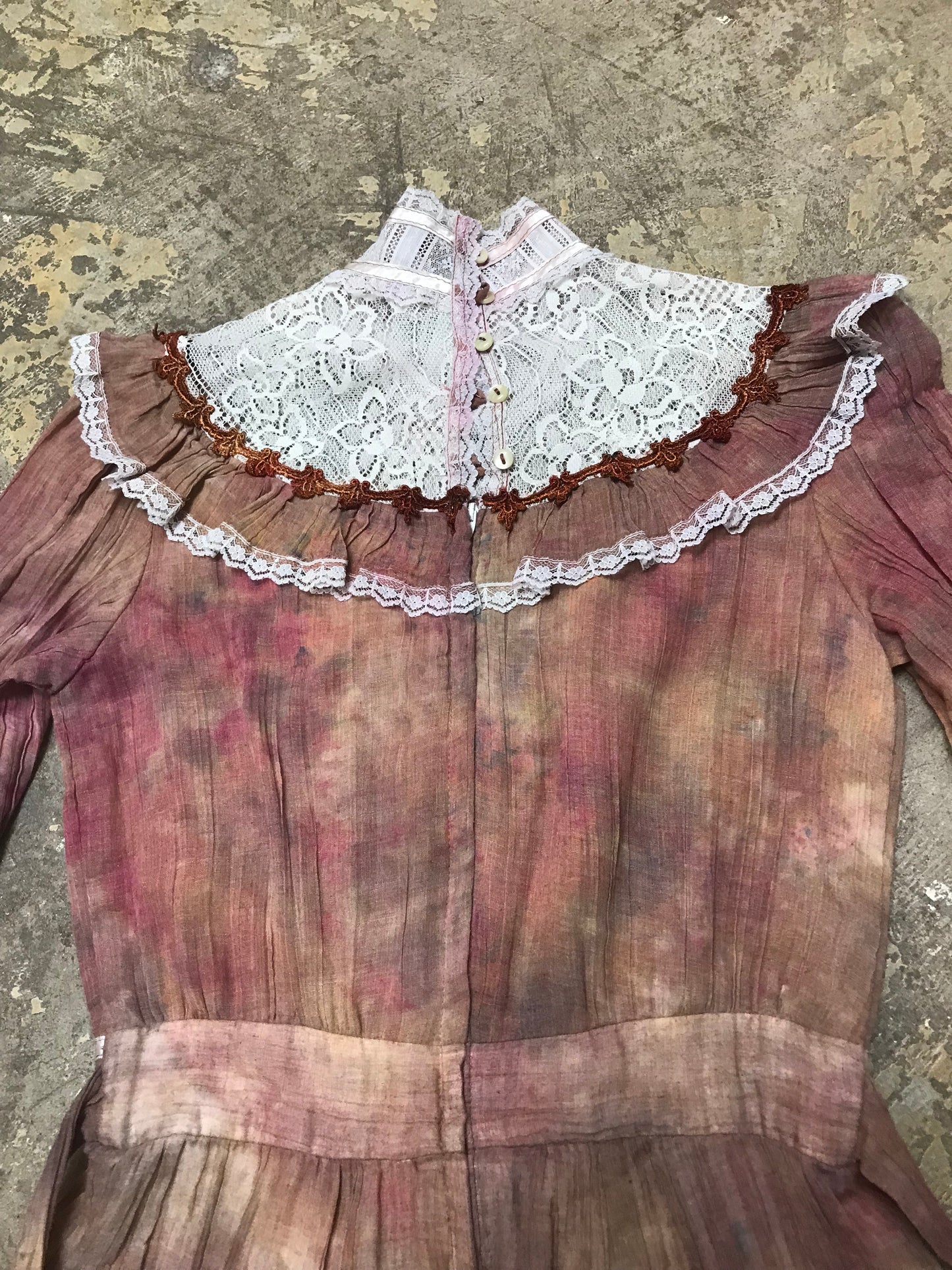 Tie Dye Gauze & Lace Gunne Sax