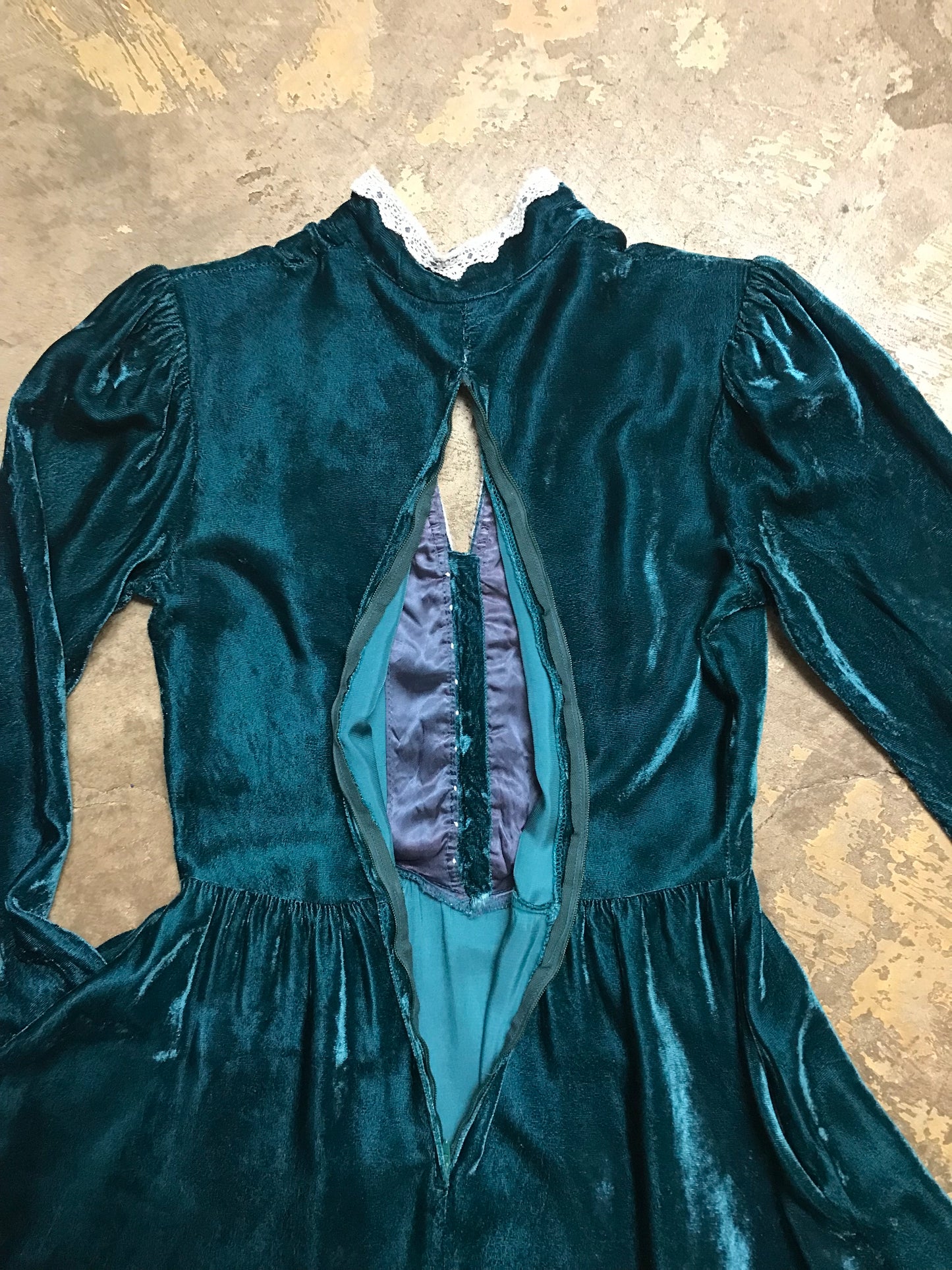 70’s Gunne Sax Victorian Style Velveteen Dress