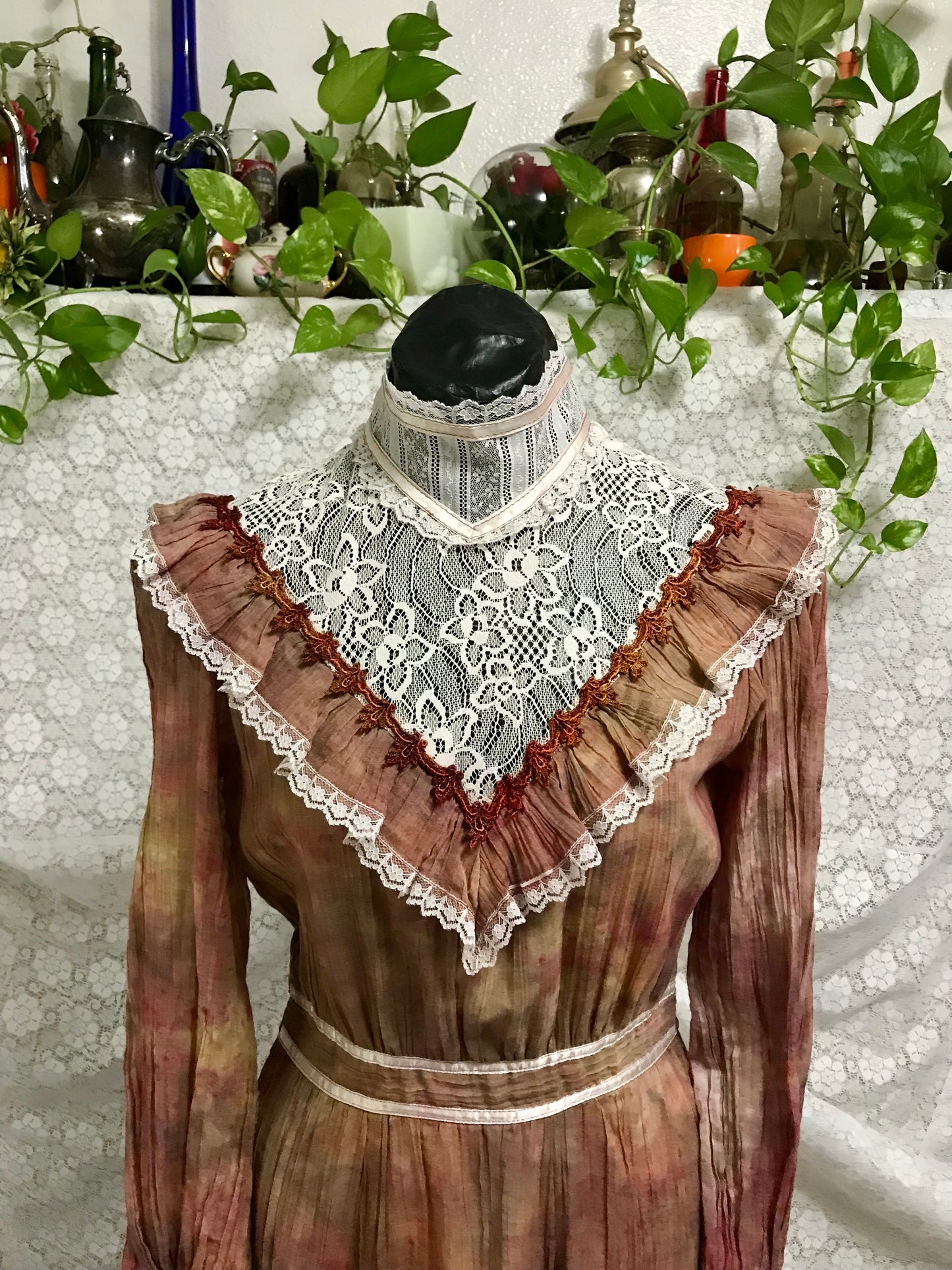 Tie Dye Gauze & Lace Gunne Sax