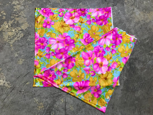 Psychedelic Fuchsia Floral Fabric