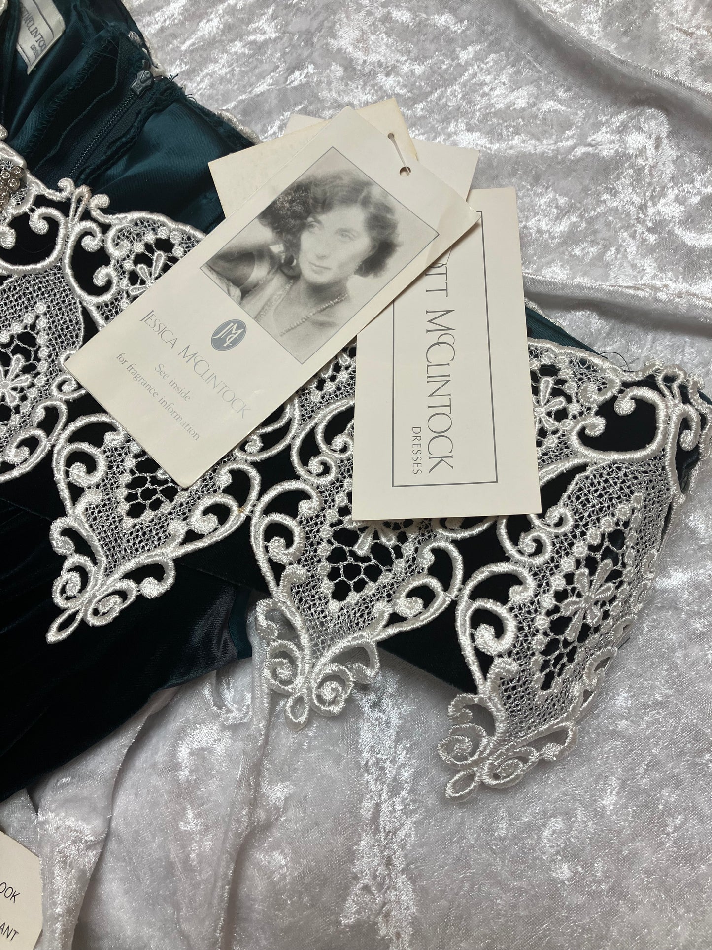 Evergreen Velveteen Scott McClintock Cocktail Dress