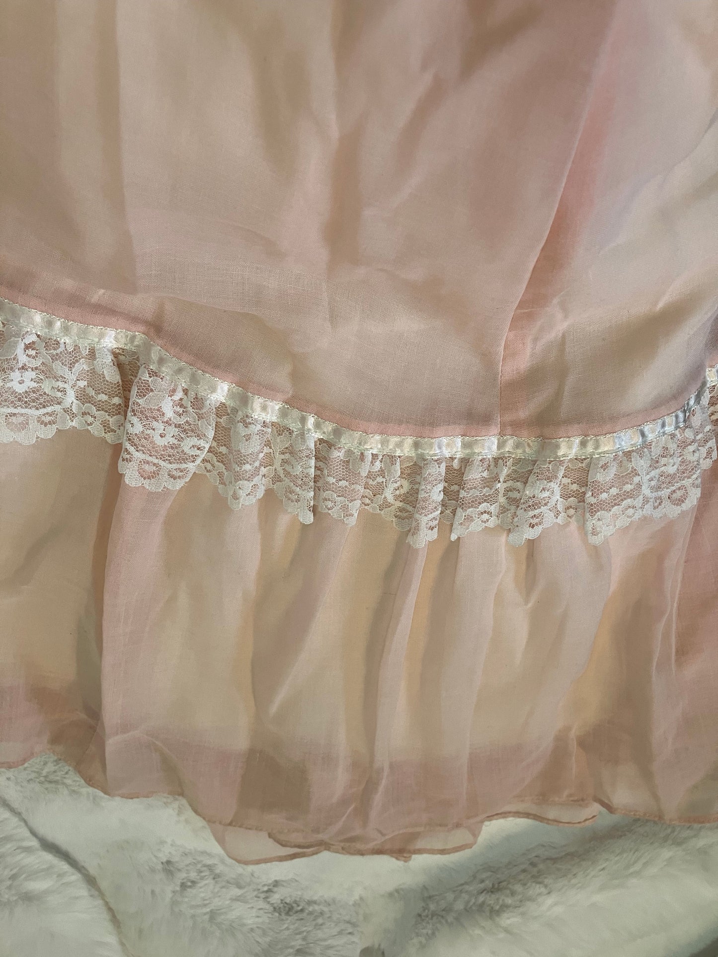 Pink Voile Flutter Sleeve Gunne Sax Maxi Dress