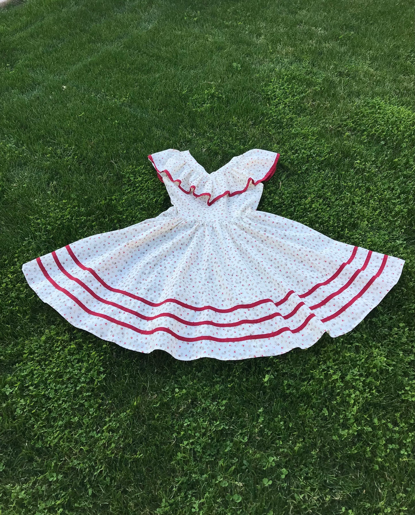 70's Prairie Swing Dress