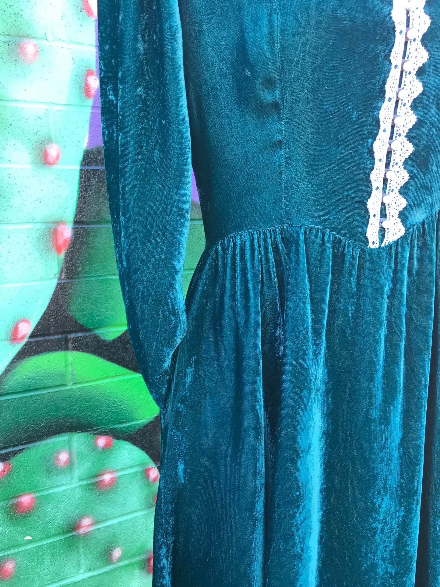 70’s Gunne Sax Victorian Style Velveteen Dress