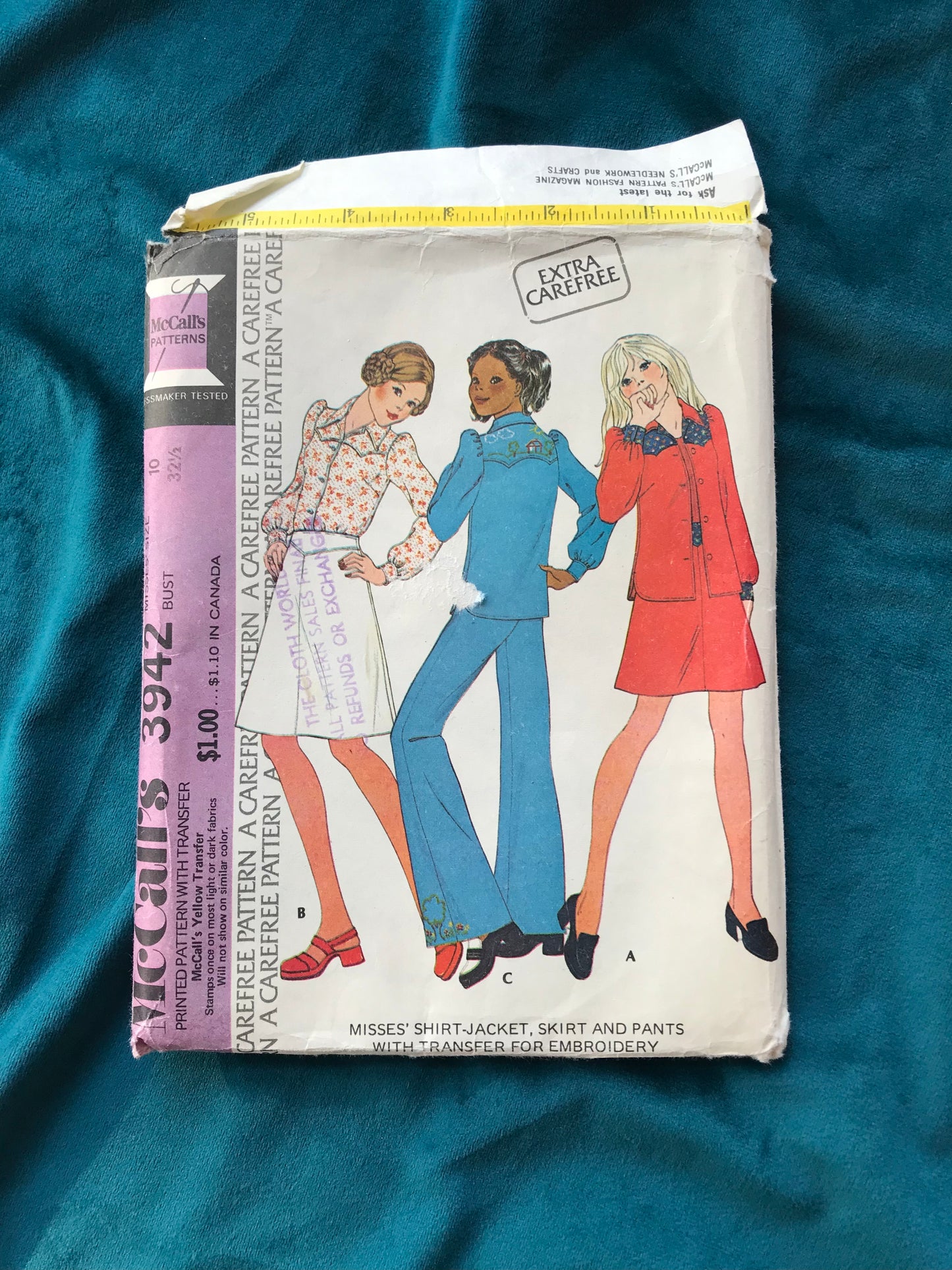 McCall’s 3942 Misses’ Shirt, Jacket, Skirt and Pants