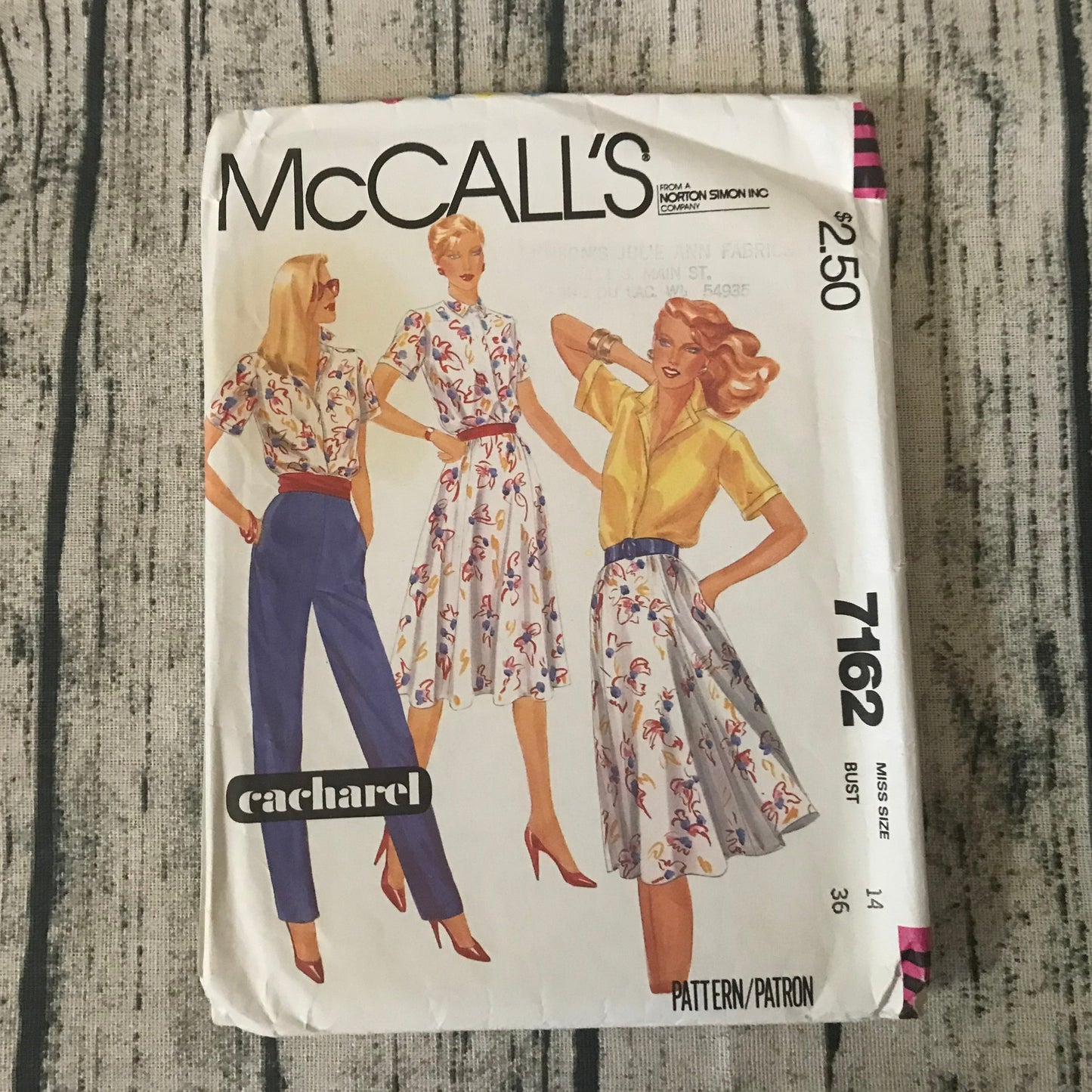 McCall's 7162 Misses' Shirt, Skirt and Pants