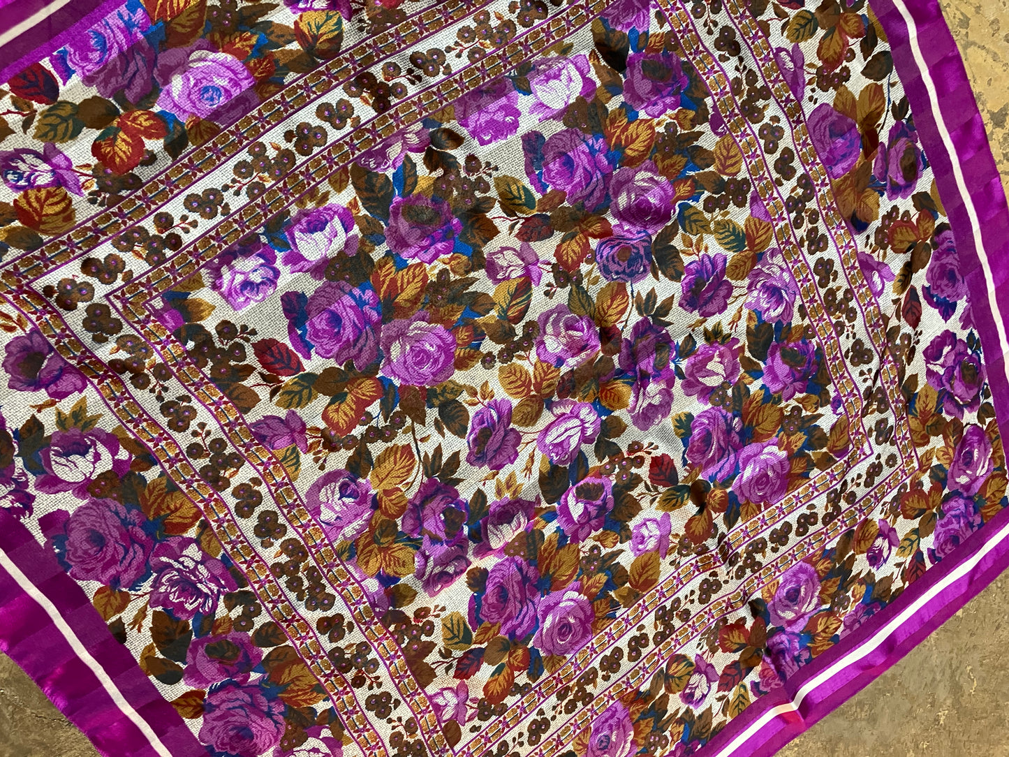 Purple Rose Scarf by CWT