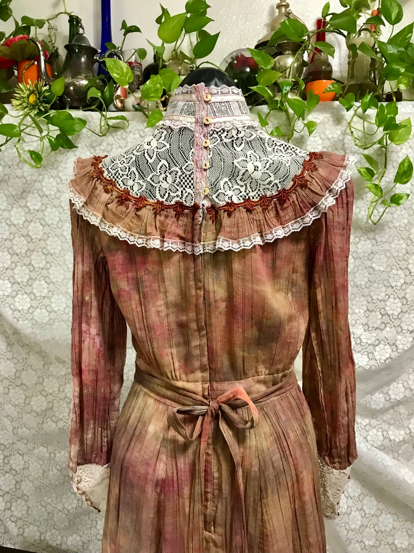 Tie Dye Gauze & Lace Gunne Sax