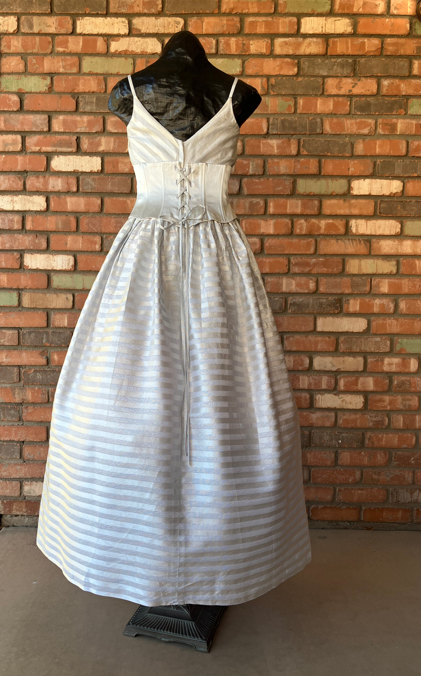 Sensational in Silver Scott McClintock Corset Gown