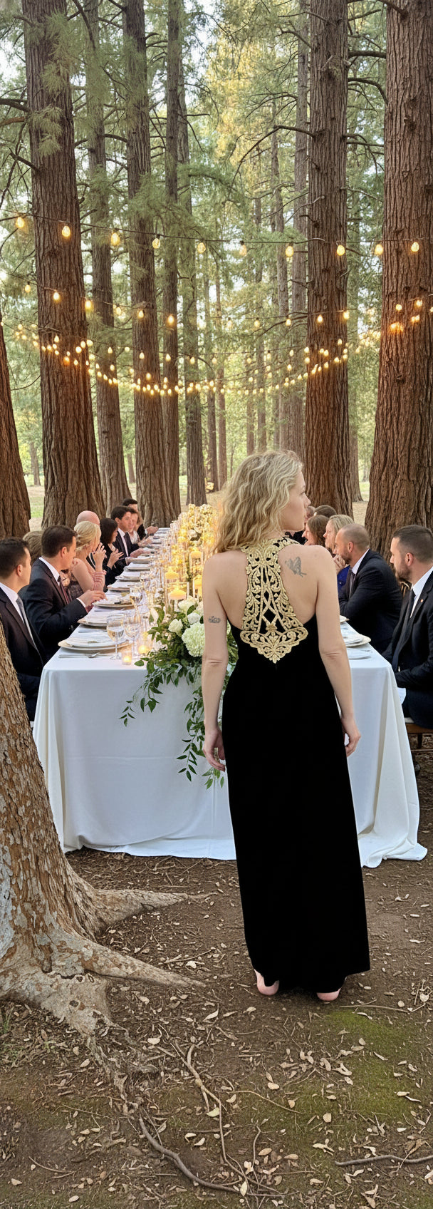 Glam in Gold Evening Gown by Scott McClintock