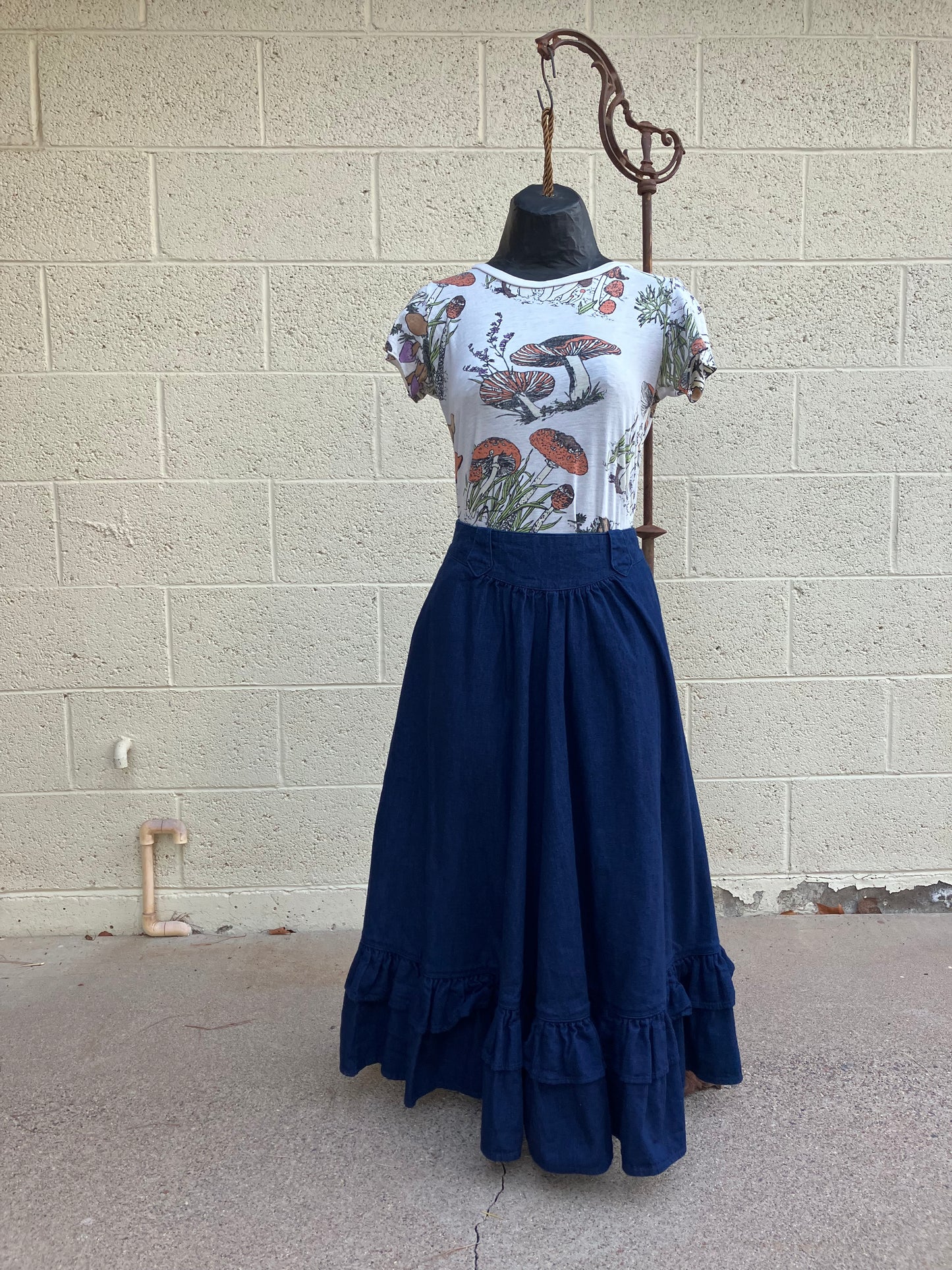 70’s Denim Prairie Western Skirt by Circle T