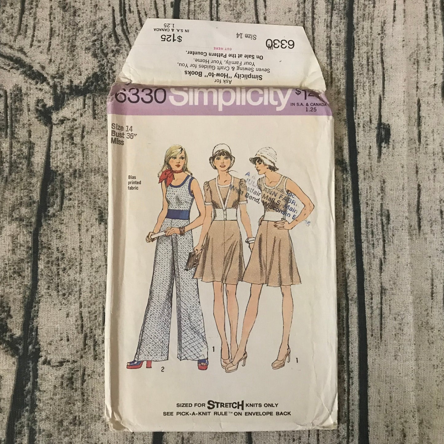 Simplicity 6330 Unlined Jacket, Top, Pants and Skirt