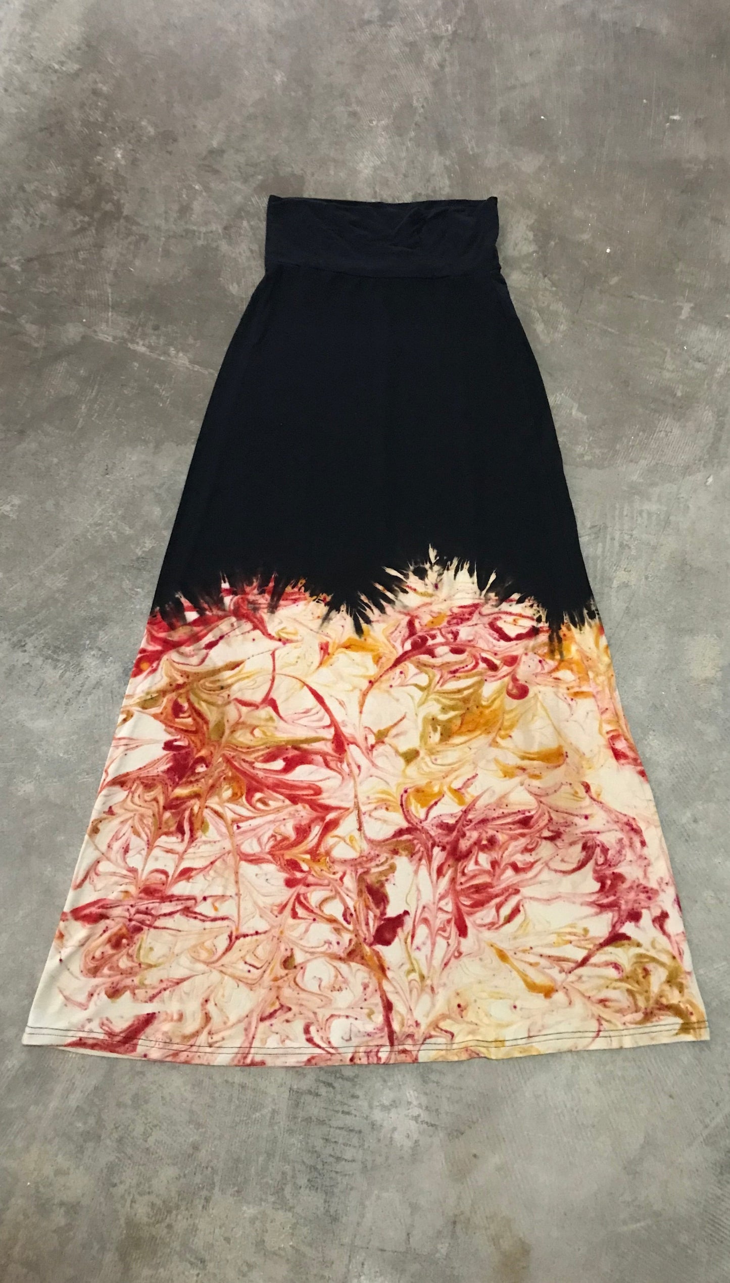 Flowy Flames Maxi Skirt