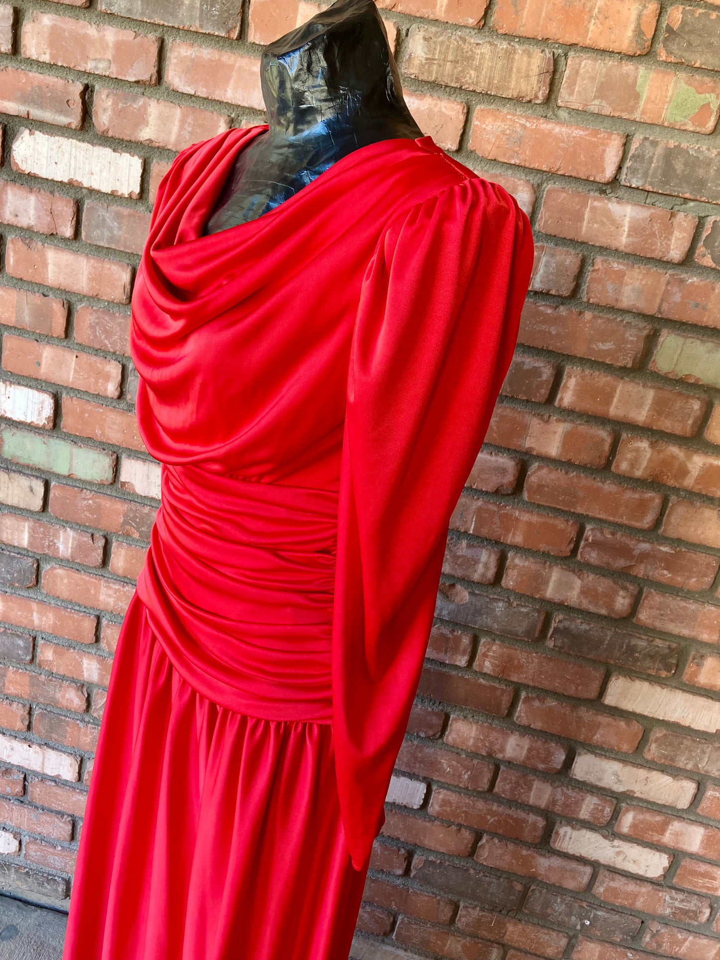 Ravishing in Ruby Red 70's Maxi Dress