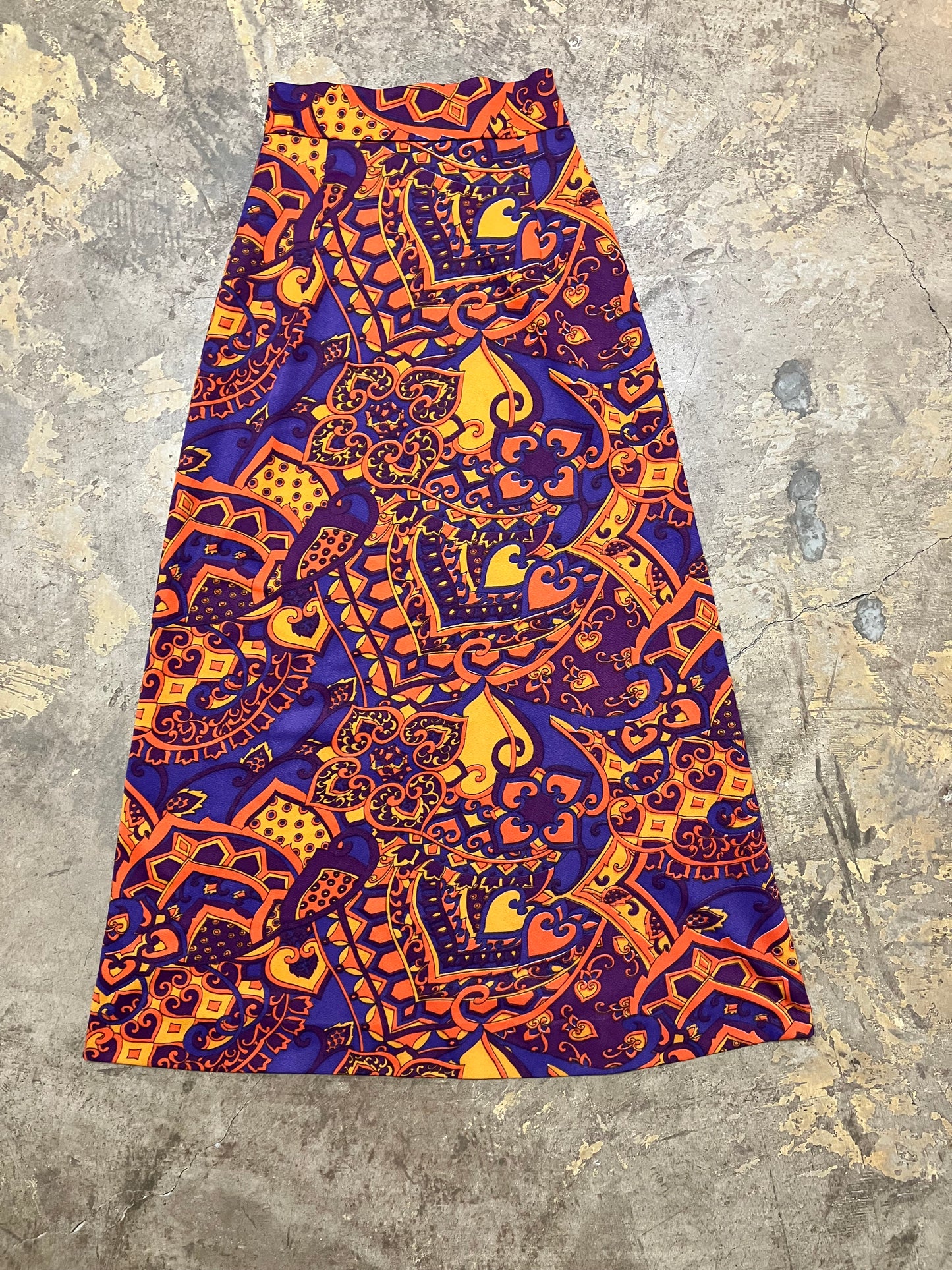 70's Bold Bohemian Maxi Skirt